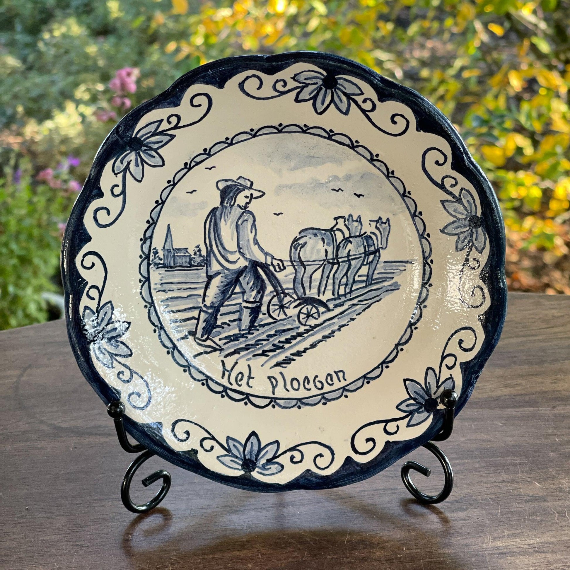 Vier antieke Oud Hollandse wandborden - Bamestra Curiosa