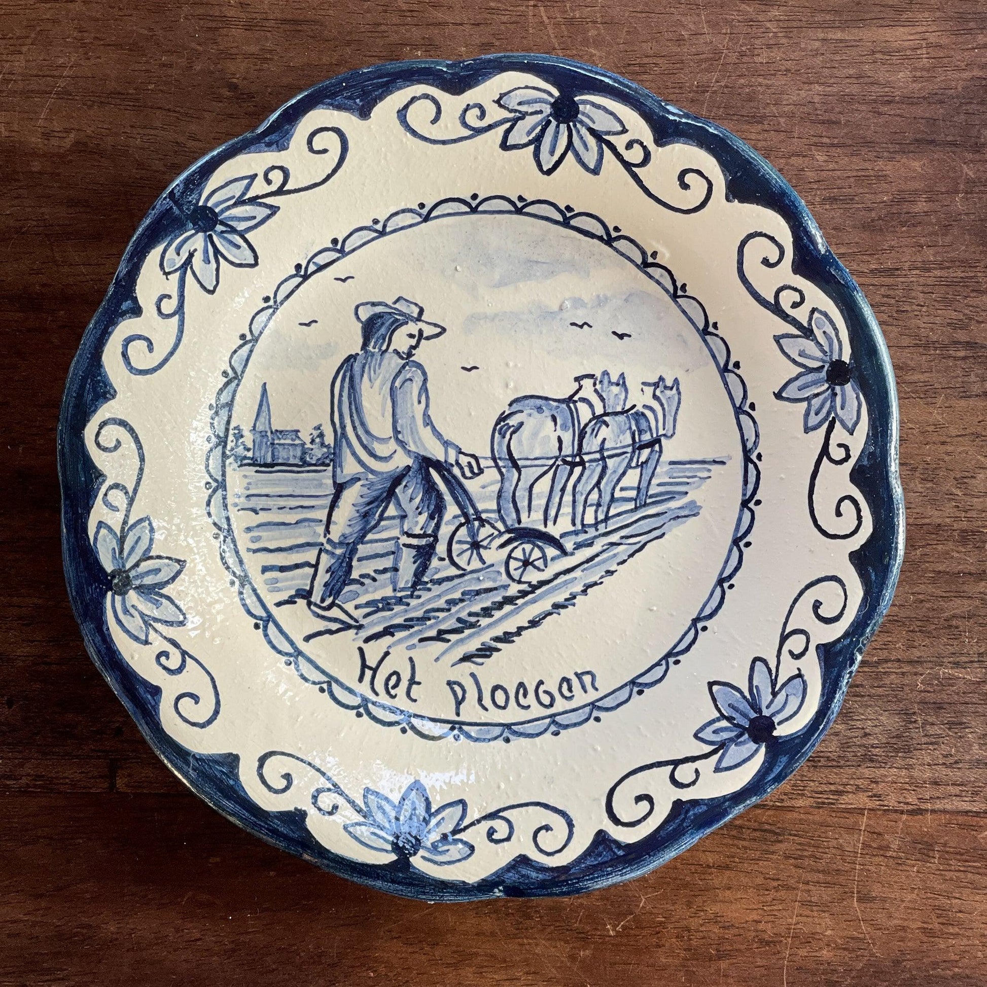 Vier antieke Oud Hollandse wandborden - Bamestra Curiosa