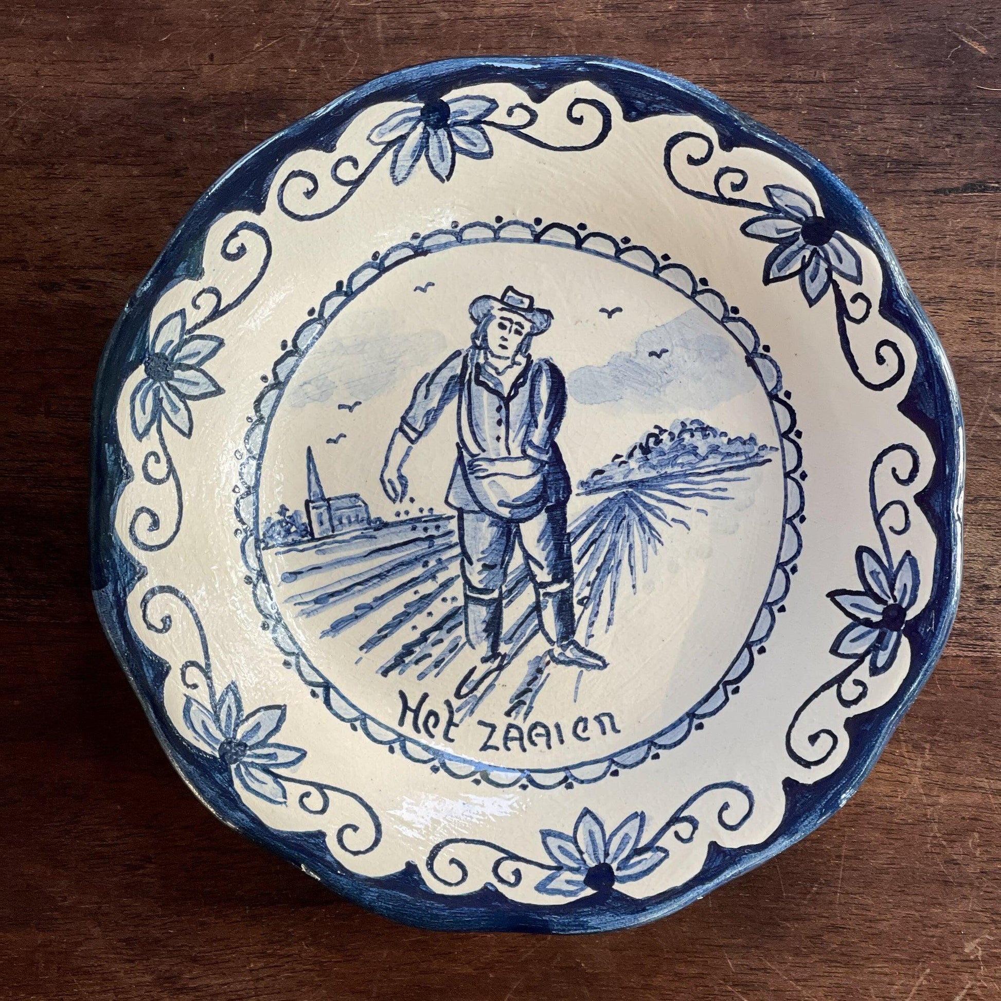 Vier antieke Oud Hollandse wandborden - Bamestra Curiosa