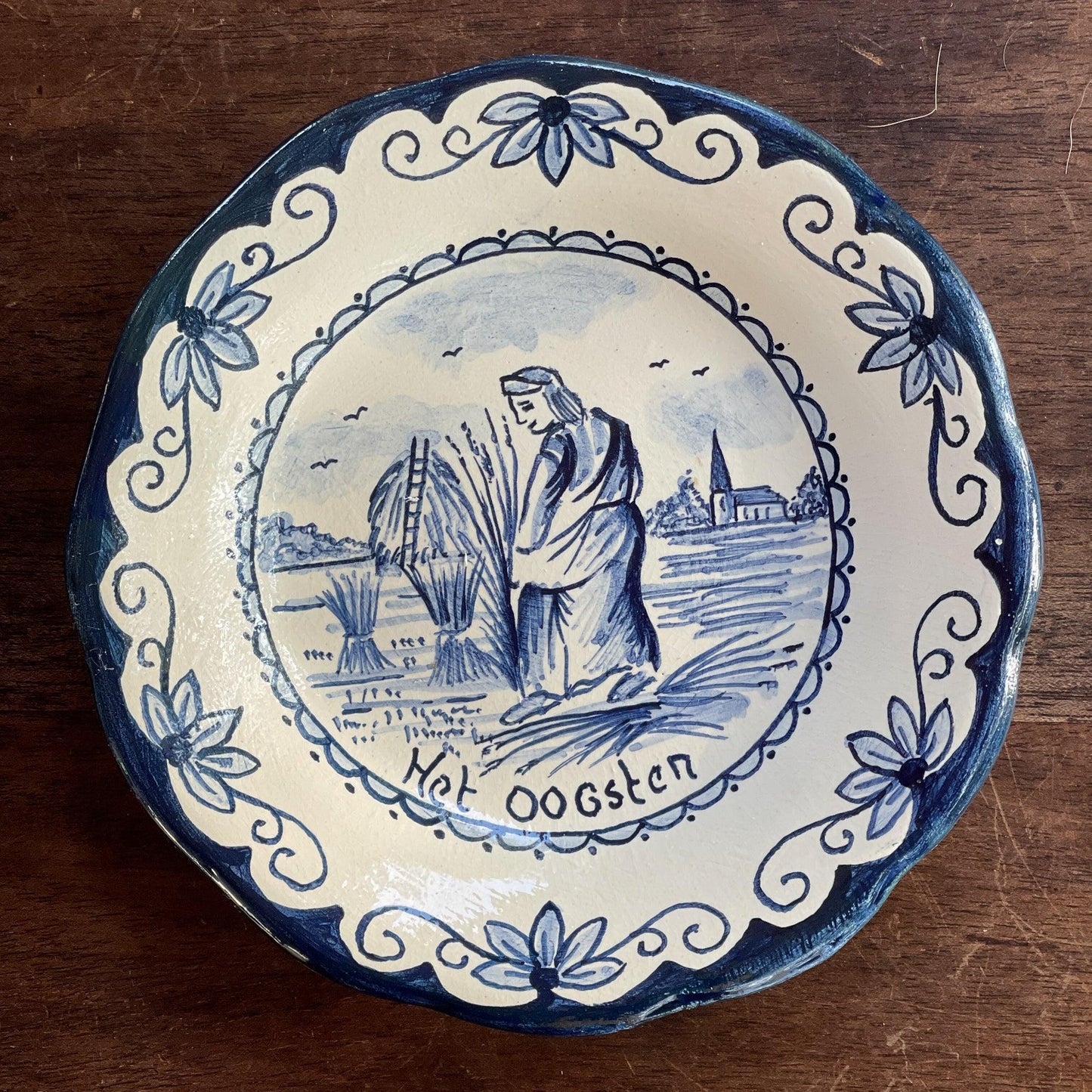 Vier antieke Oud Hollandse wandborden - Bamestra Curiosa