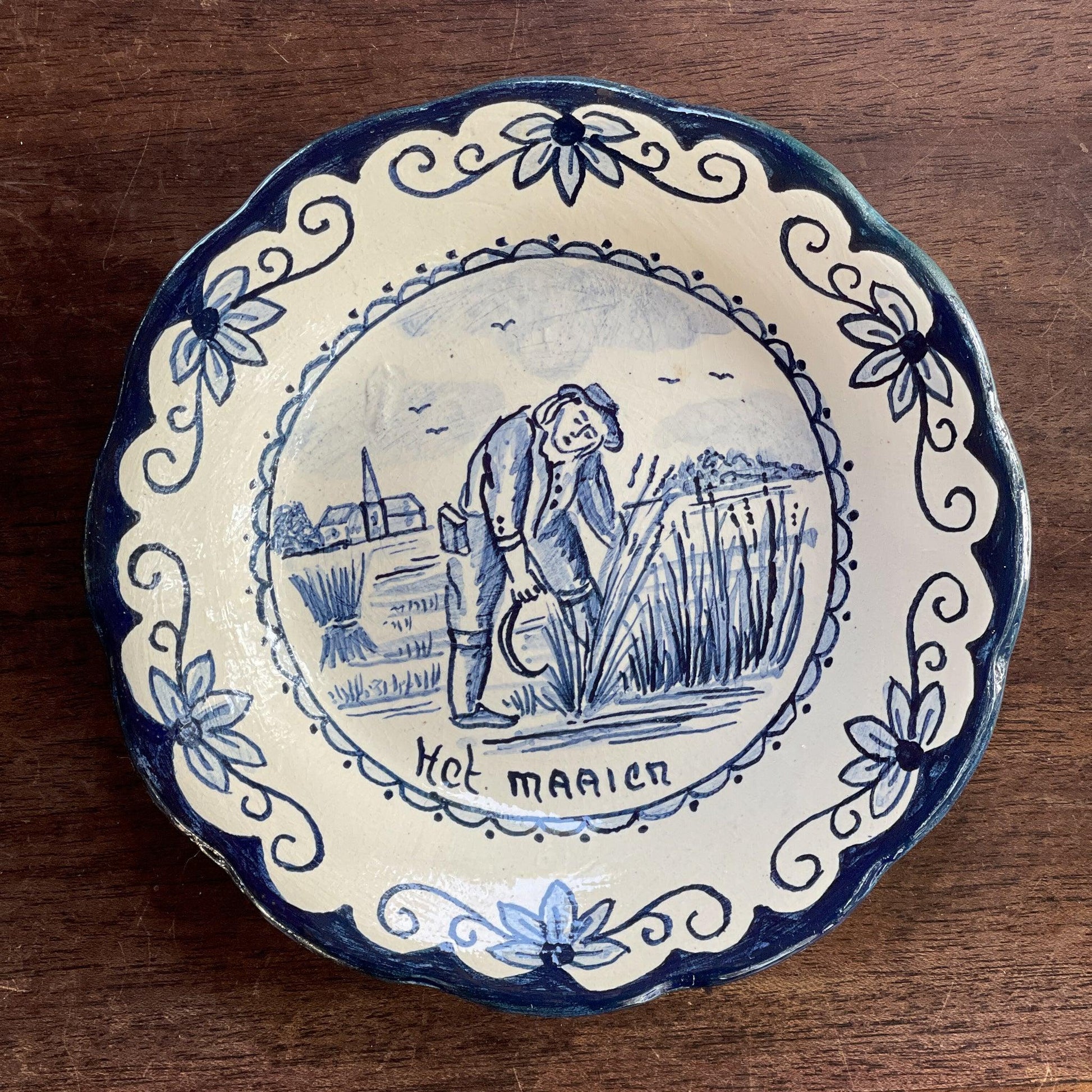 Vier antieke Oud Hollandse wandborden - Bamestra Curiosa