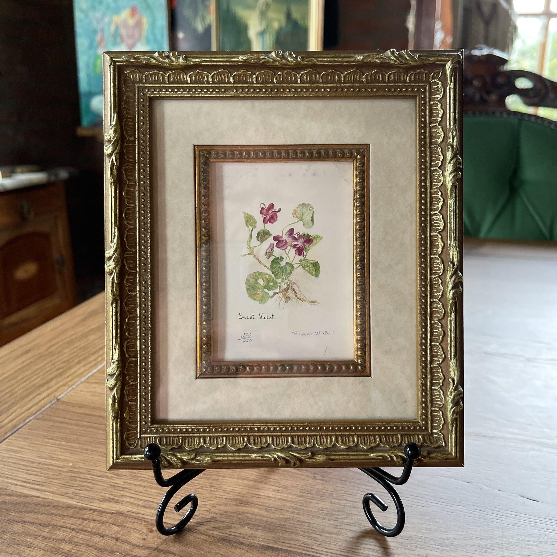 Vier schilderijtjes Botanical Florals (Filippa Whitford) - Bamestra Curiosa