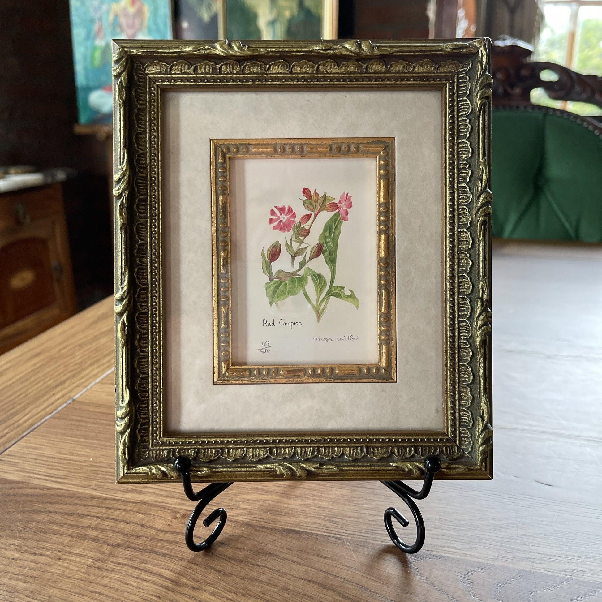 Vier schilderijtjes Botanical Florals (Filippa Whitford) - Bamestra Curiosa