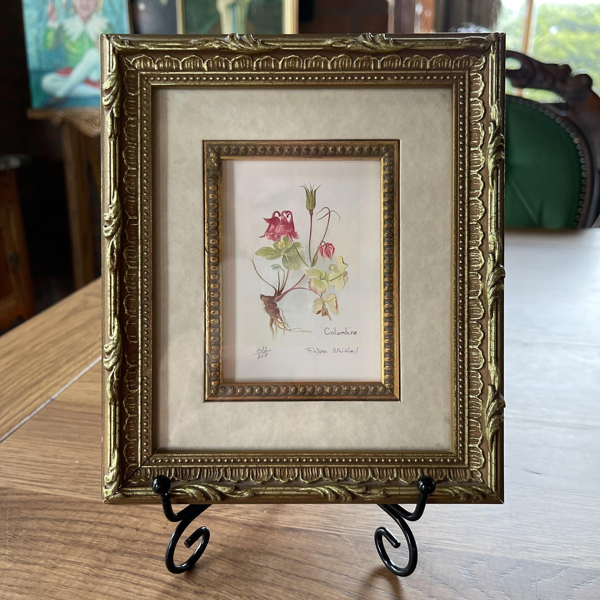 Vier schilderijtjes Botanical Florals (Filippa Whitford) - Bamestra Curiosa