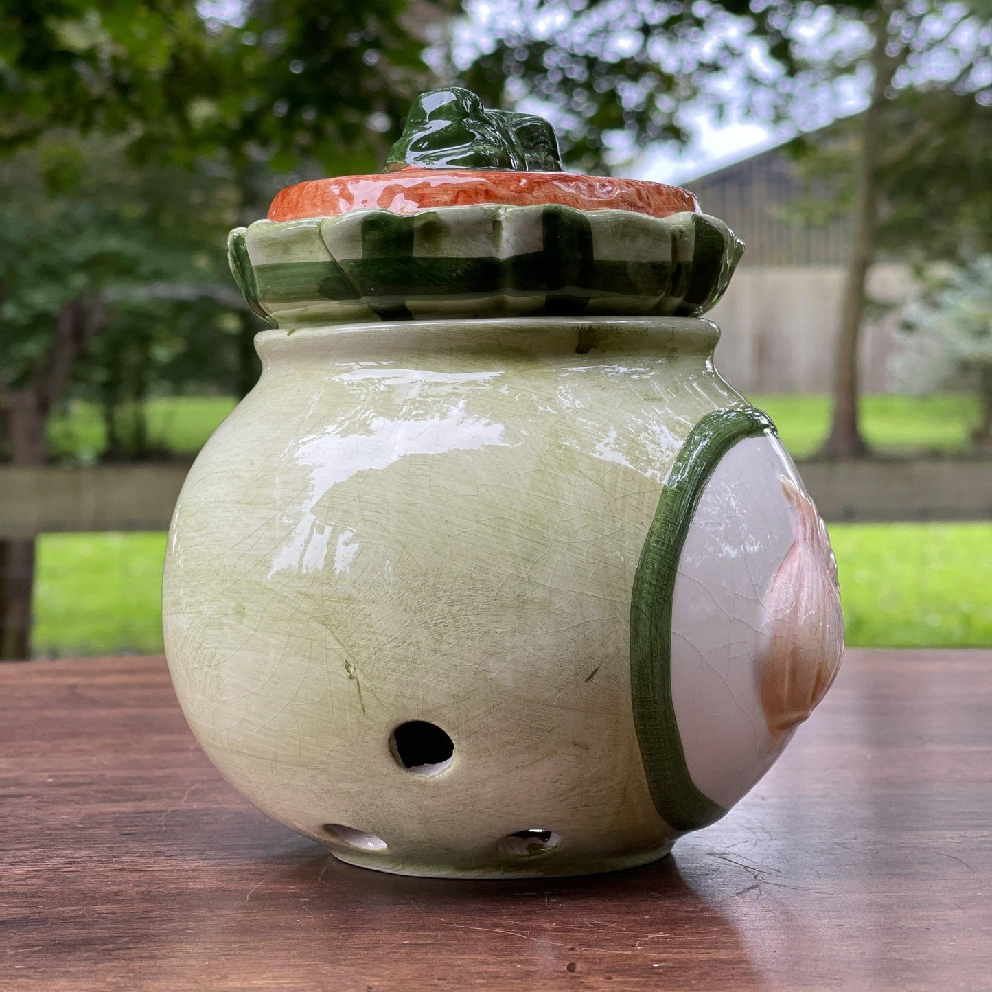 Vintage aardewerk uienpot - Bamestra Curiosa