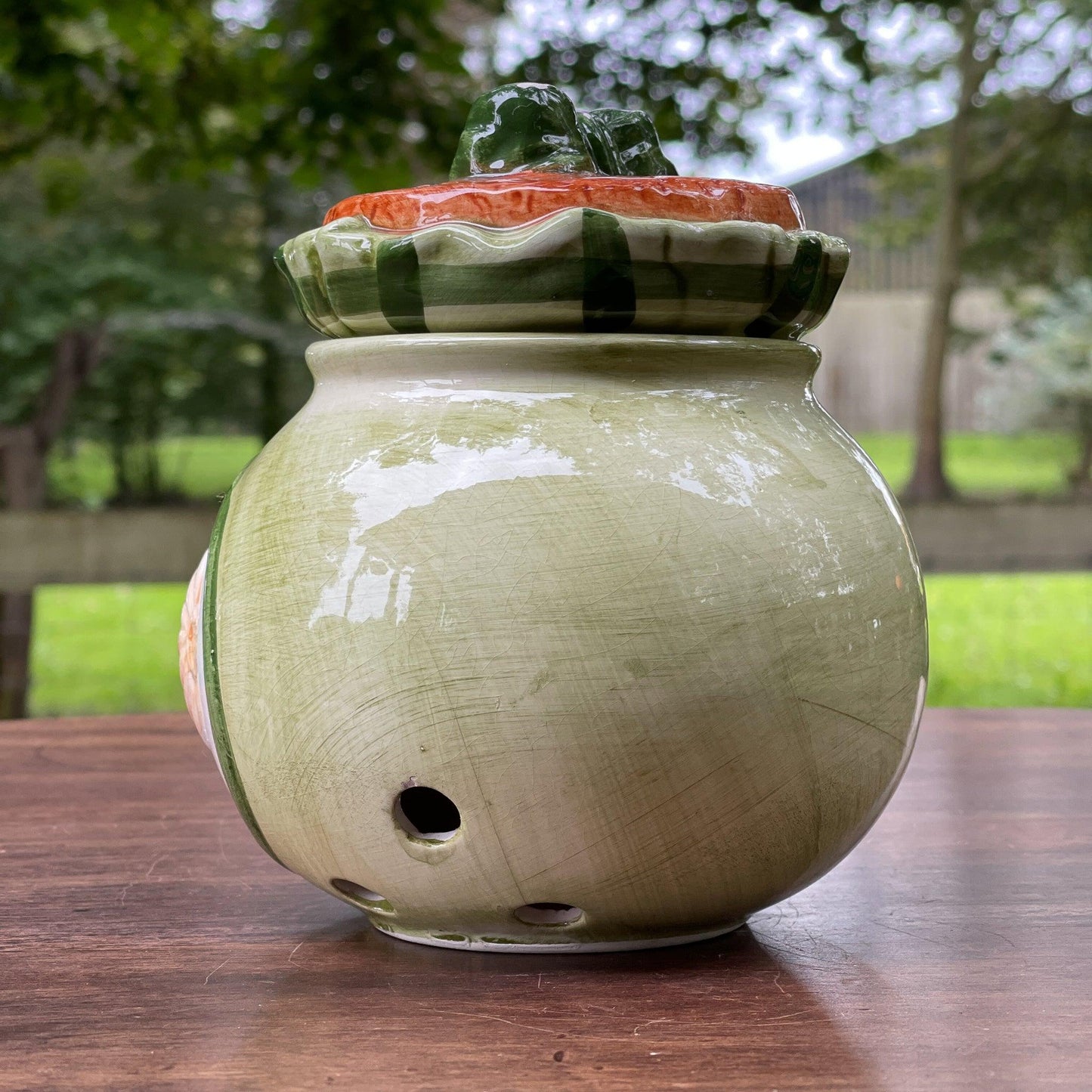 Vintage aardewerk uienpot - Bamestra Curiosa