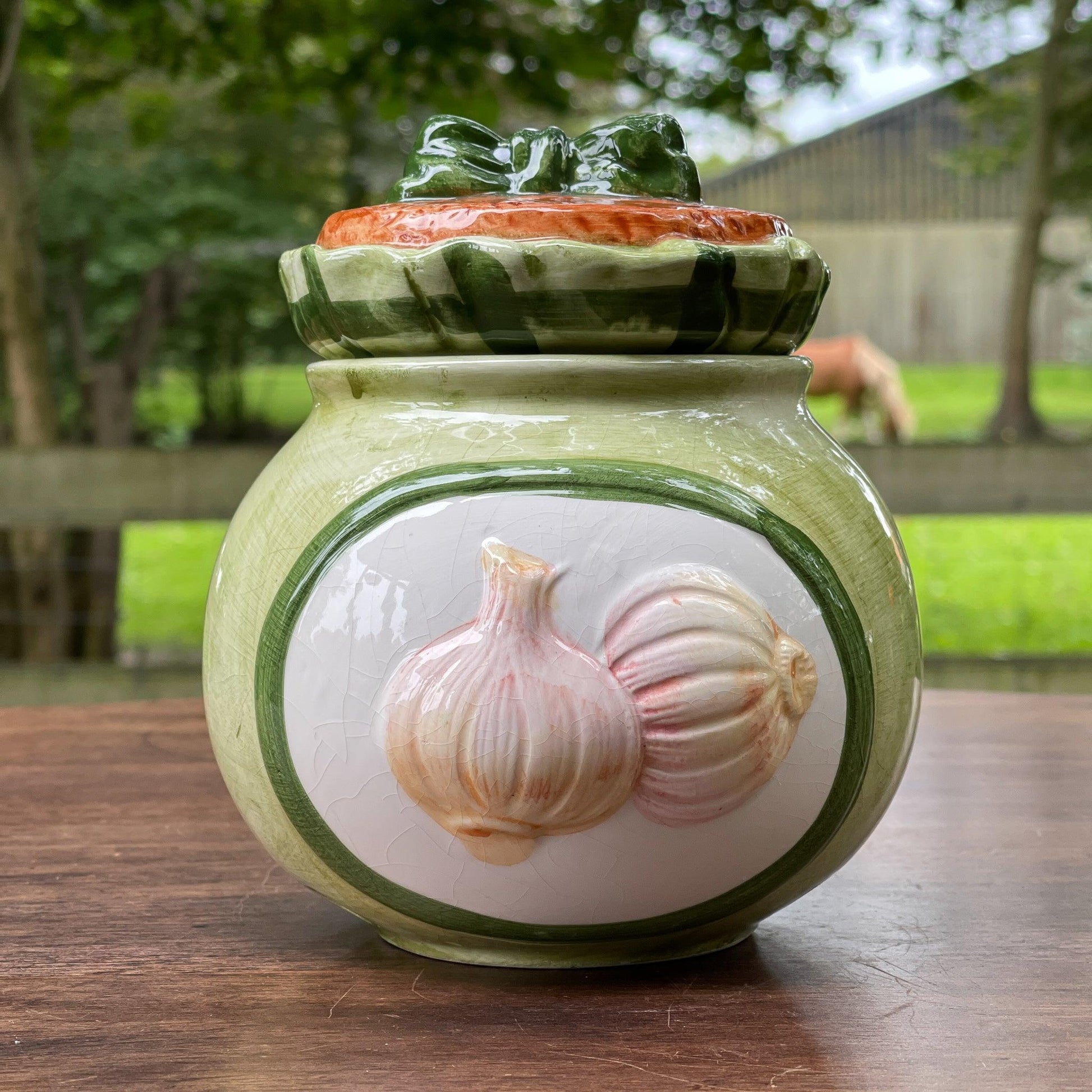 Vintage aardewerk uienpot - Bamestra Curiosa