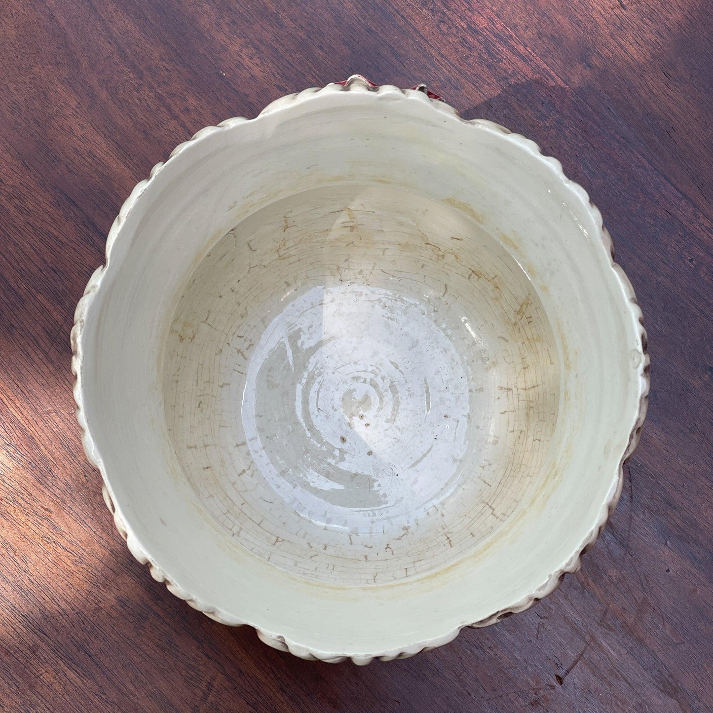 Vintage Bassano bloempot met roos - Bamestra Curiosa