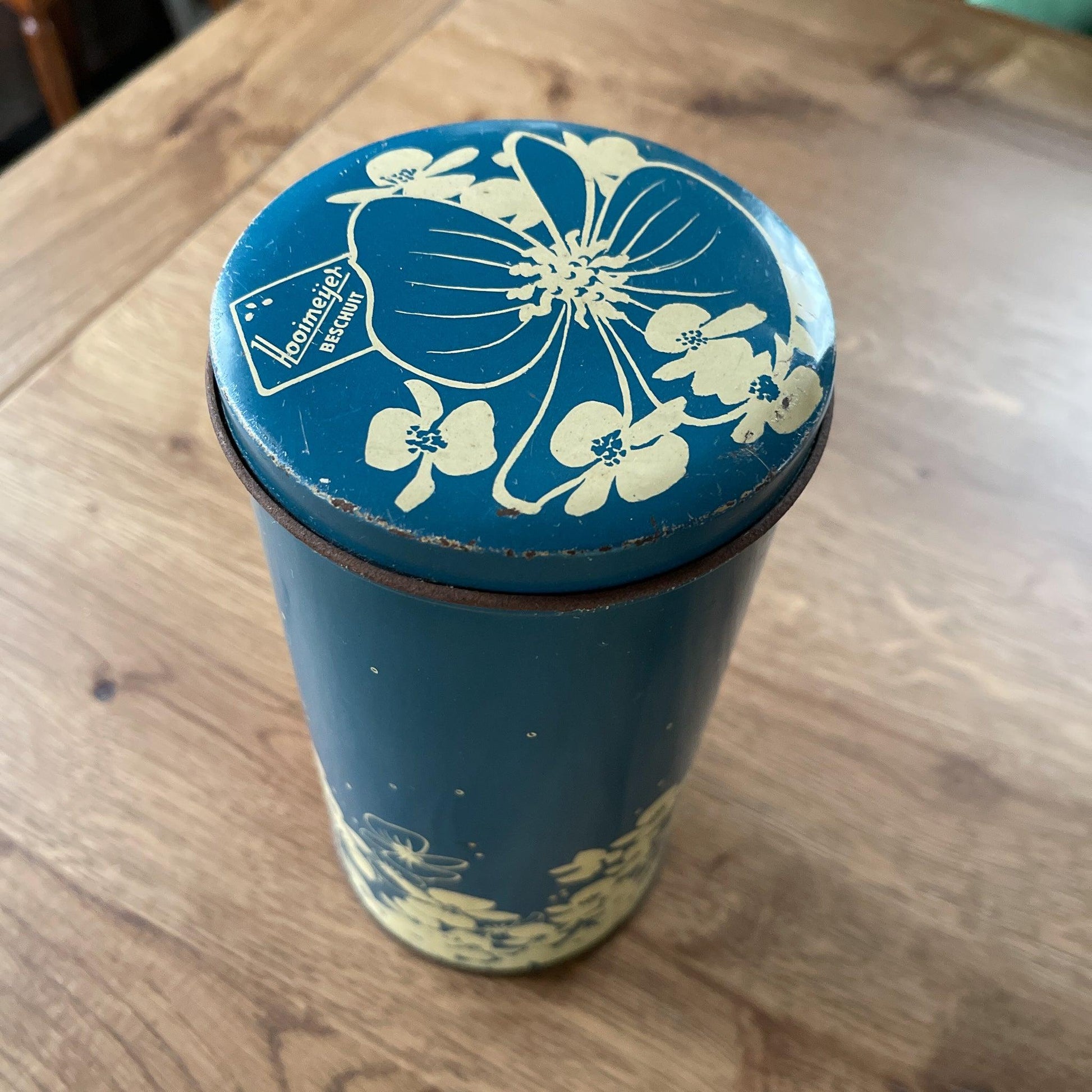 Vintage beschuitbus van Hooimeijer - Bamestra Curiosa