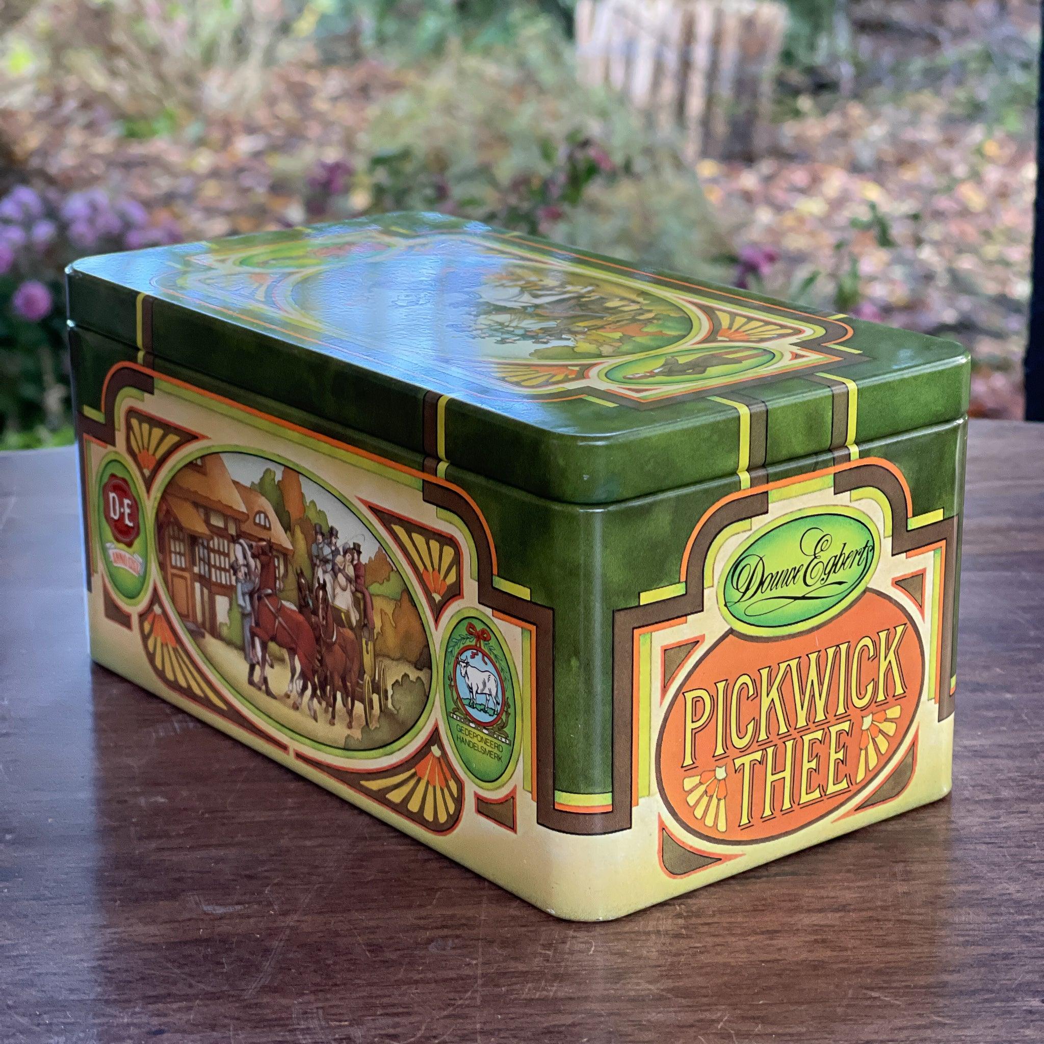 Vintage bewaarblik voor thee van Douwe Egberts Pickwick - The Collectionist