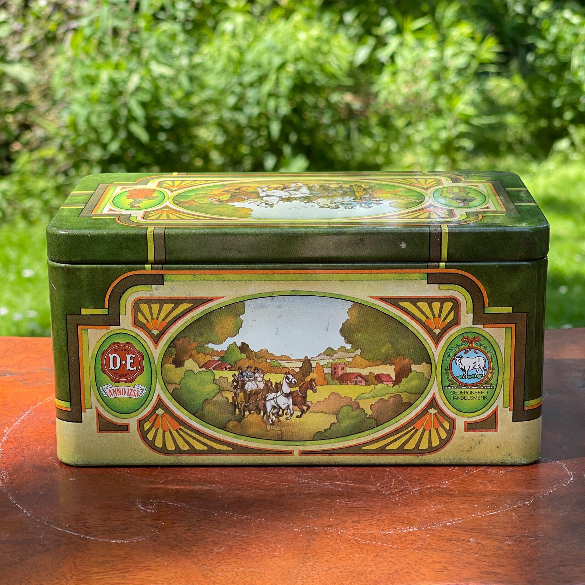 Vintage bewaarblik voor thee van Douwe Egberts Pickwick - The Collectionist