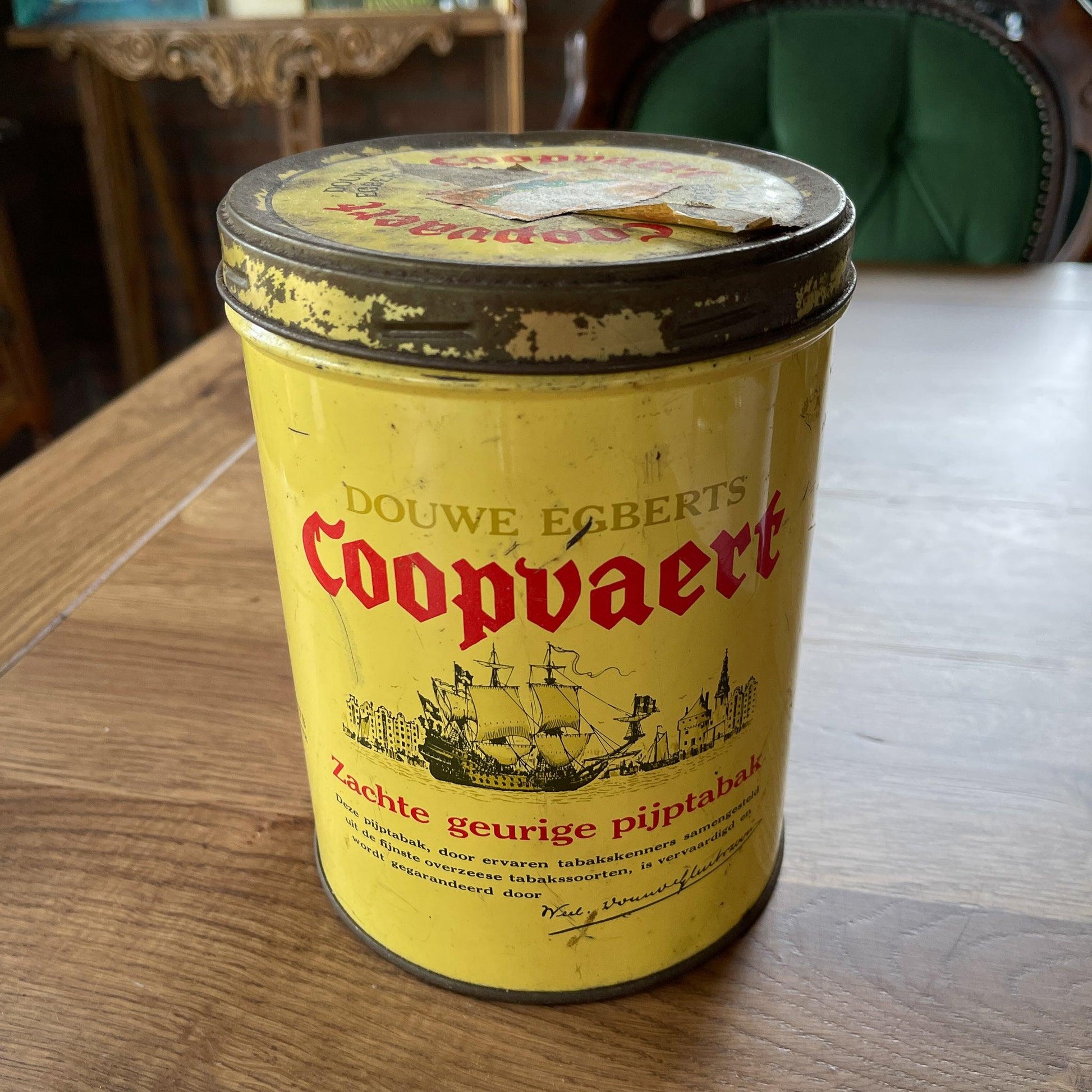 Vintage blik Douwe Egberts Coopvaert - Bamestra Curiosa