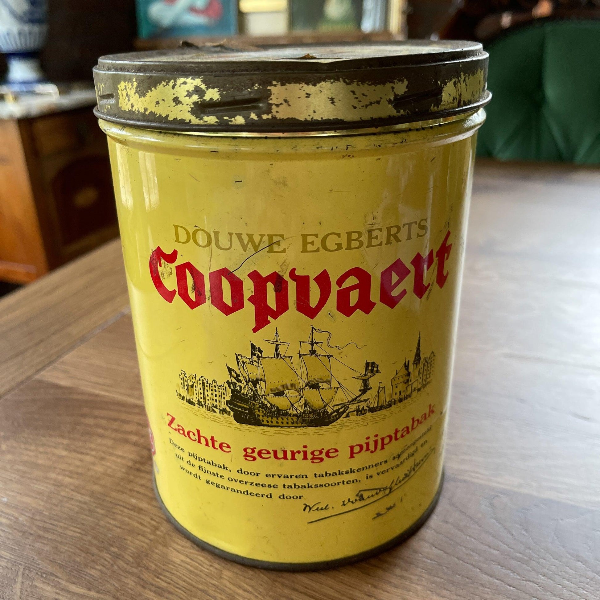 Vintage blik Douwe Egberts Coopvaert - Bamestra Curiosa