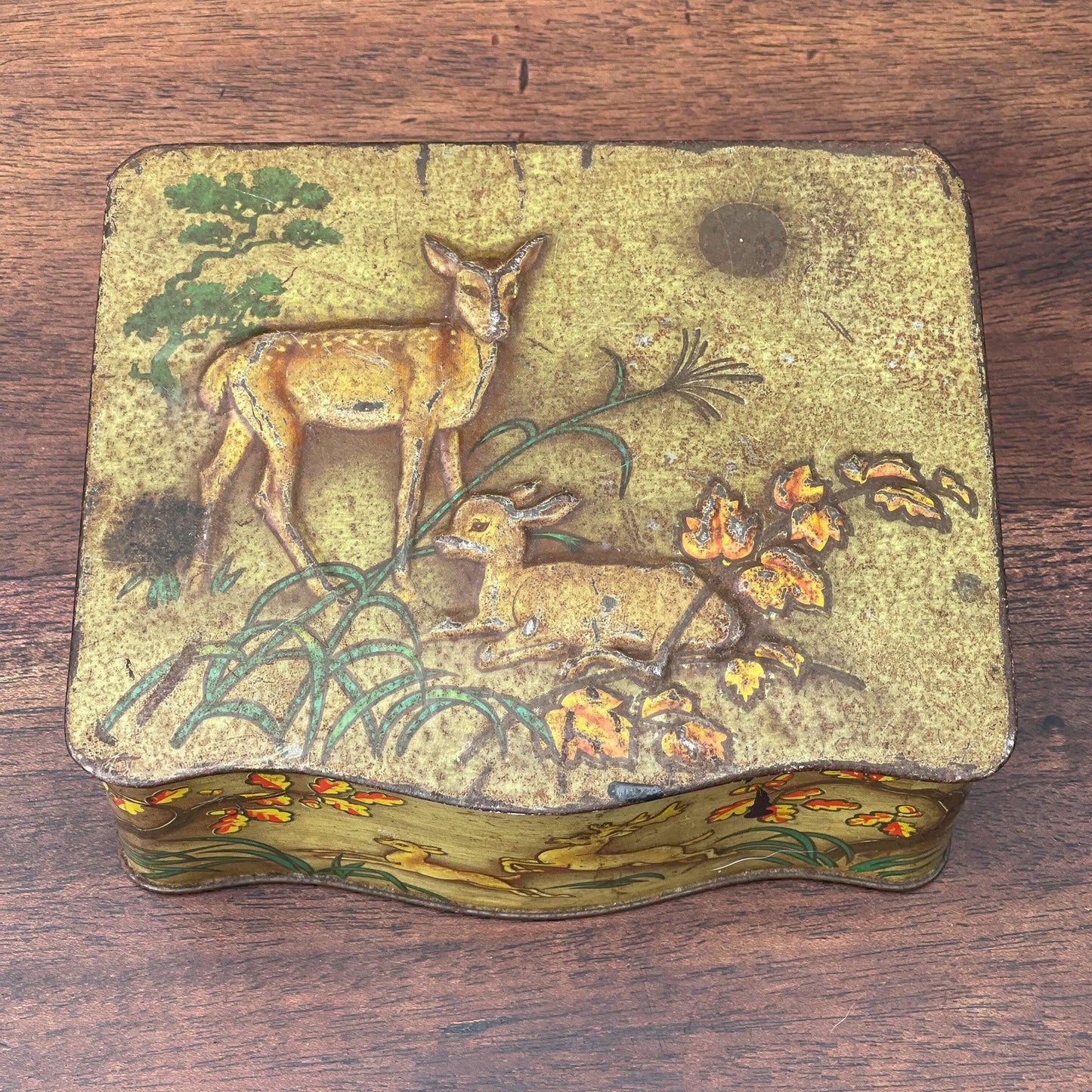 Vintage blik met herten - Bamestra Curiosa