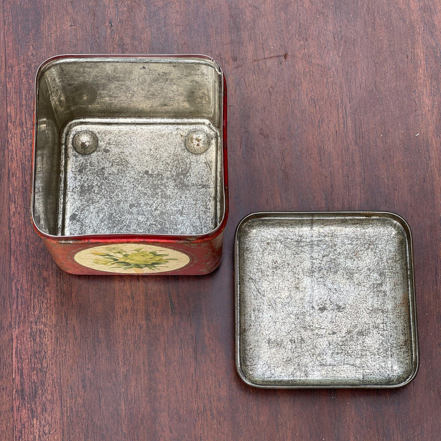 Vintage blik met vogels en bloemen - Bamestra Curiosa