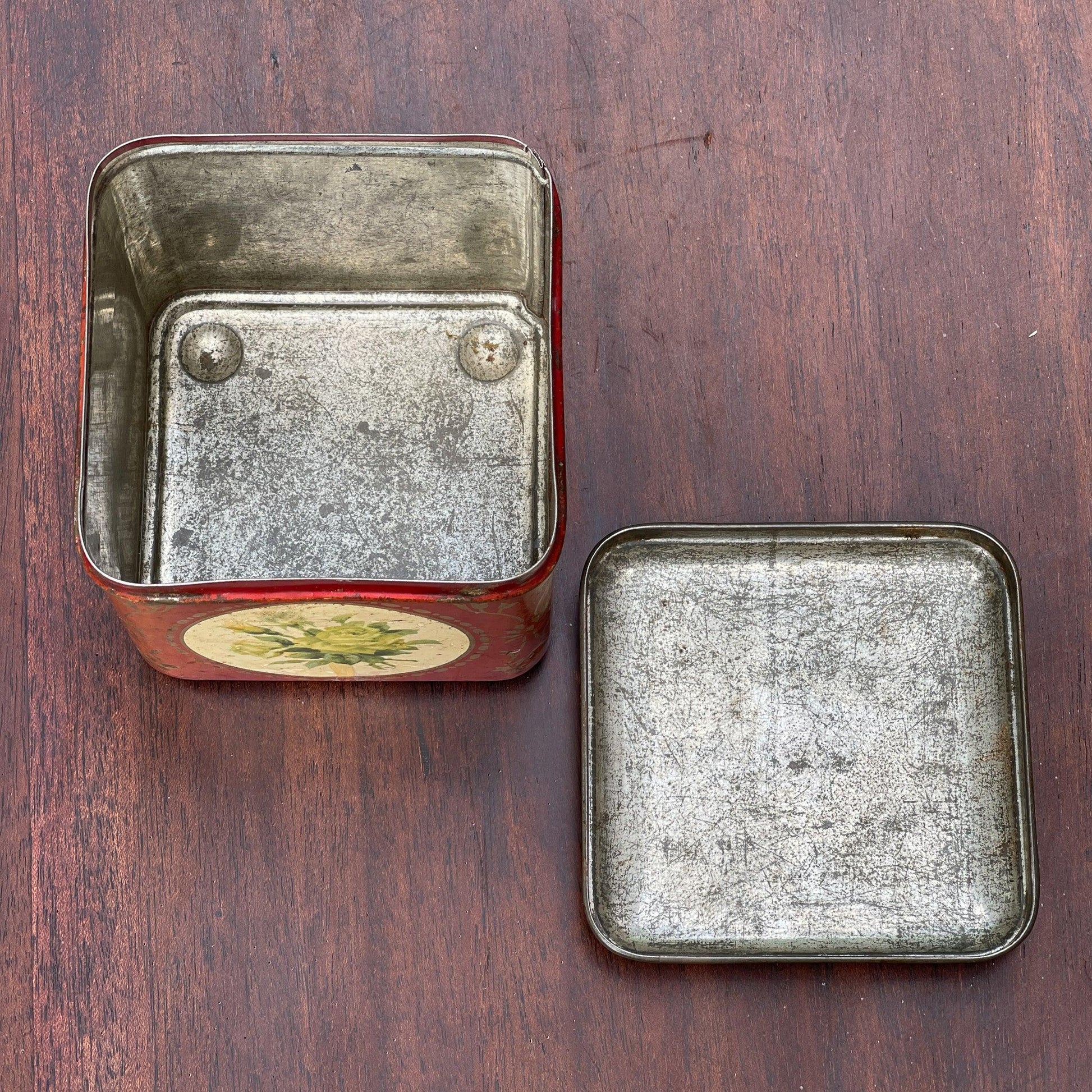 Vintage blik met vogels en bloemen - Bamestra Curiosa