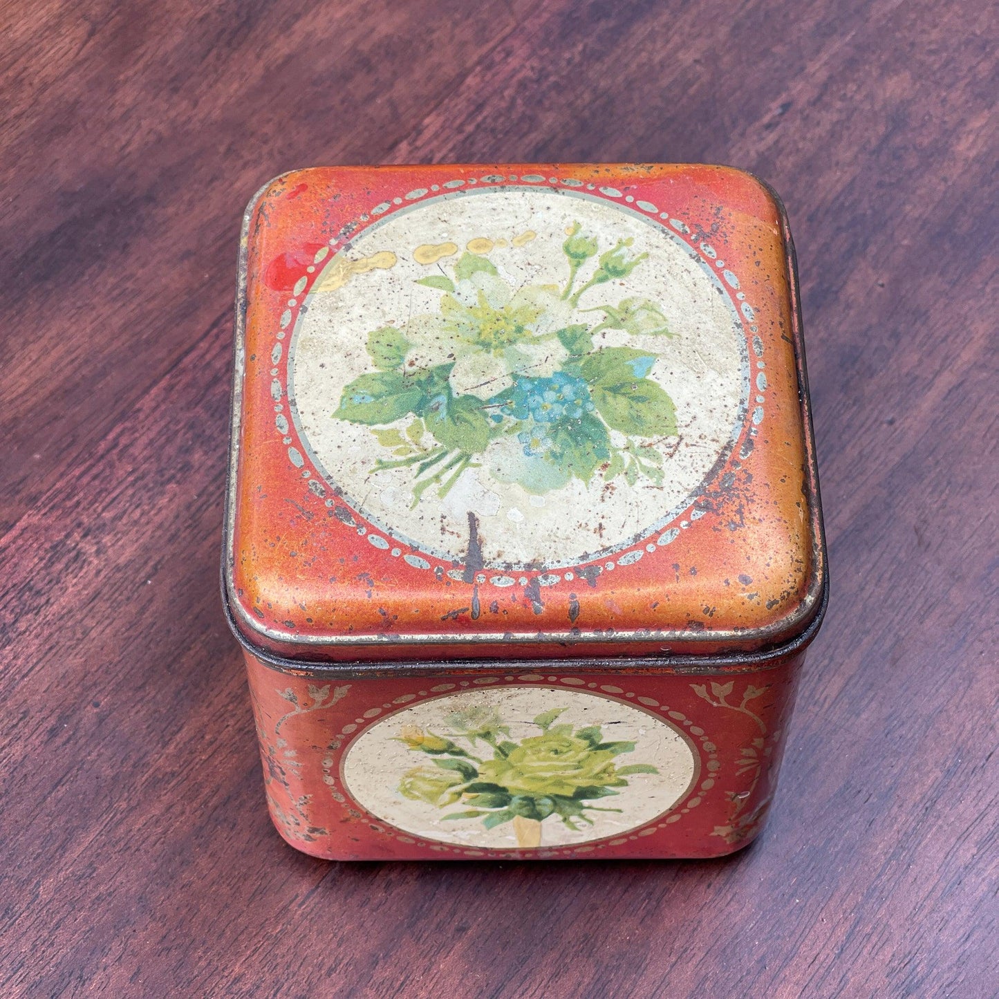 Vintage blik met vogels en bloemen - Bamestra Curiosa