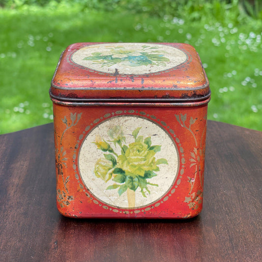 Vintage blik met vogels en bloemen - Bamestra Curiosa