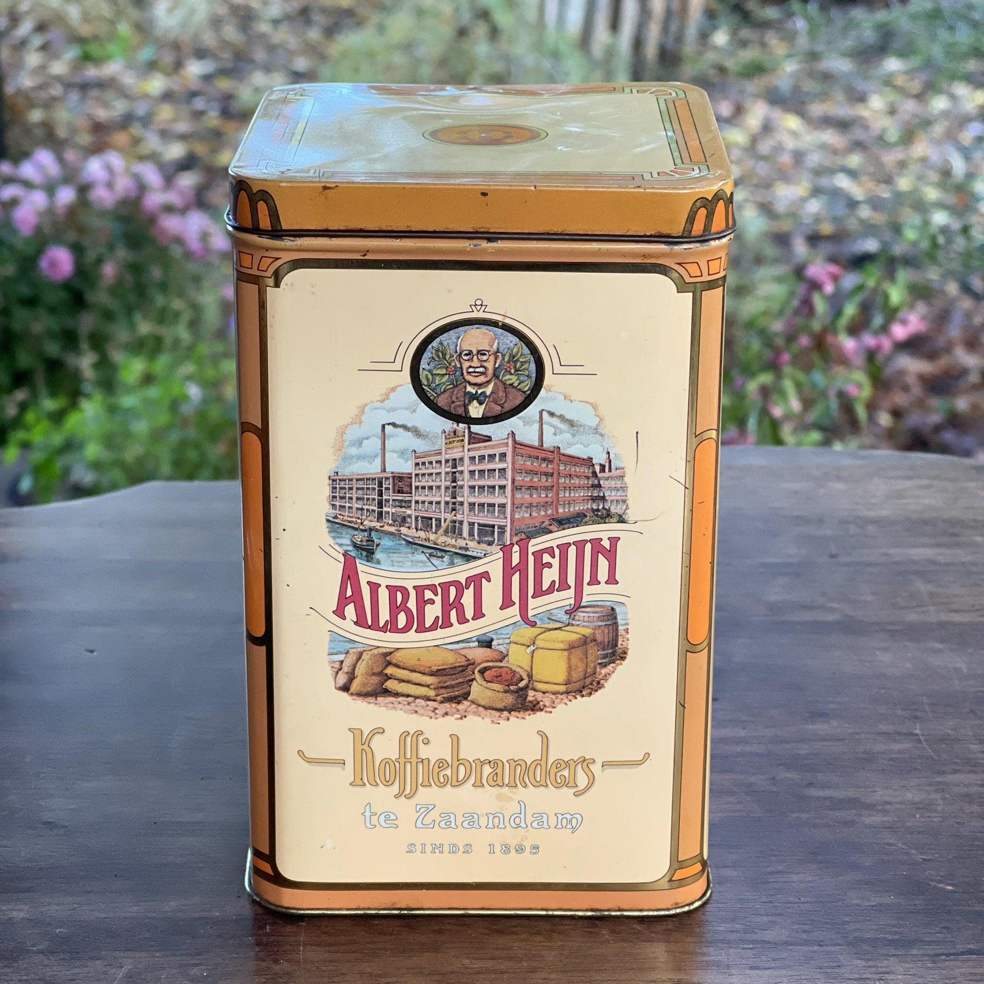 Vintage blik van Albert Heijn Koffiebranders - Bamestra Curiosa