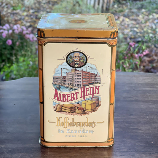 Vintage blik van Albert Heijn Koffiebranders - Bamestra Curiosa