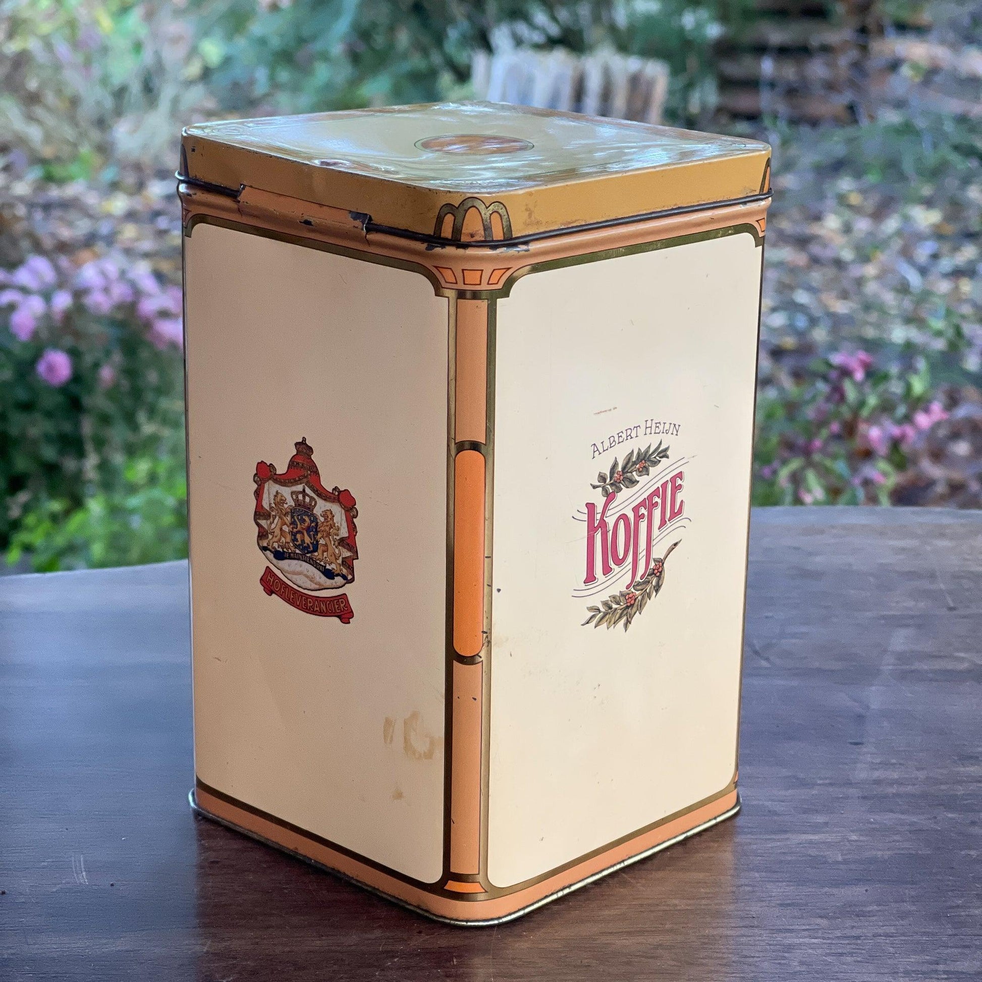 Vintage blik van Albert Heijn Koffiebranders - Bamestra Curiosa