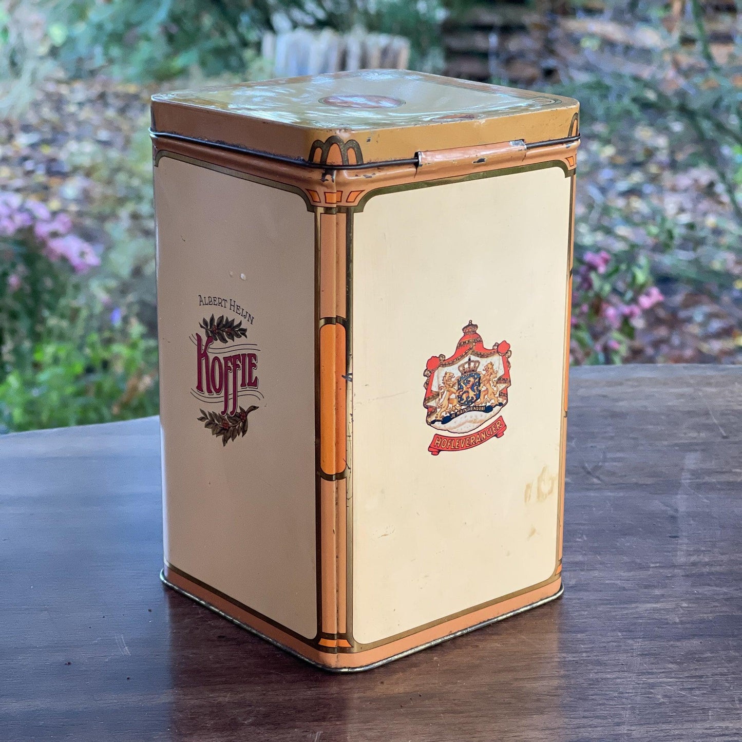 Vintage blik van Albert Heijn Koffiebranders - Bamestra Curiosa