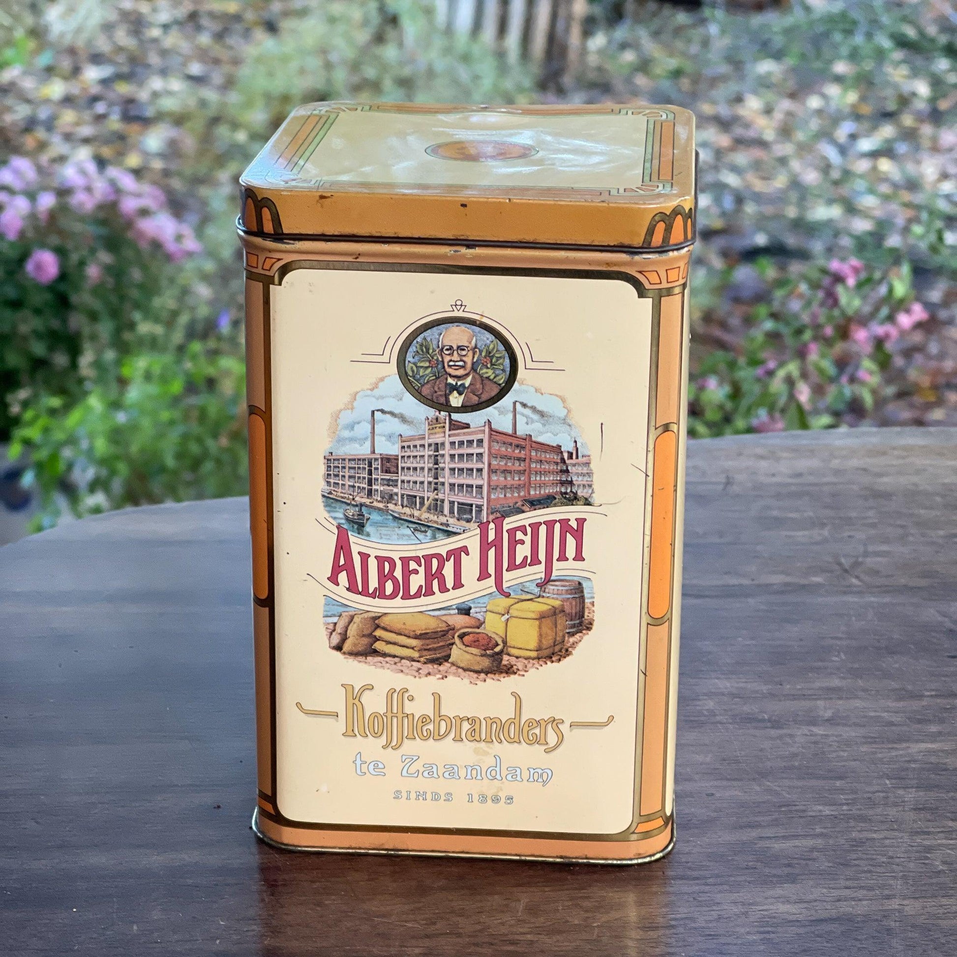 Vintage blik van Albert Heijn Koffiebranders - Bamestra Curiosa