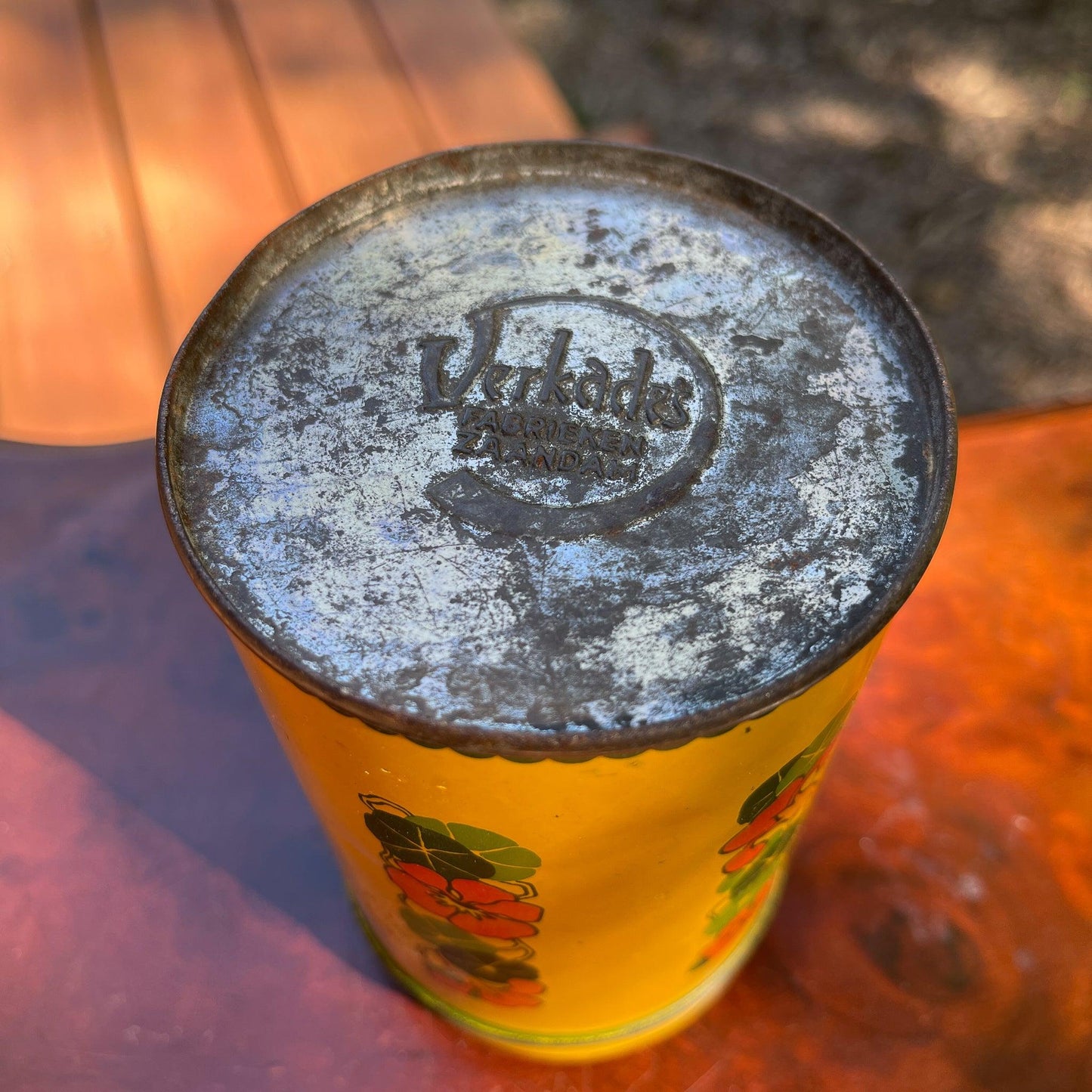 Vintage blik van Verkade - Bamestra Curiosa