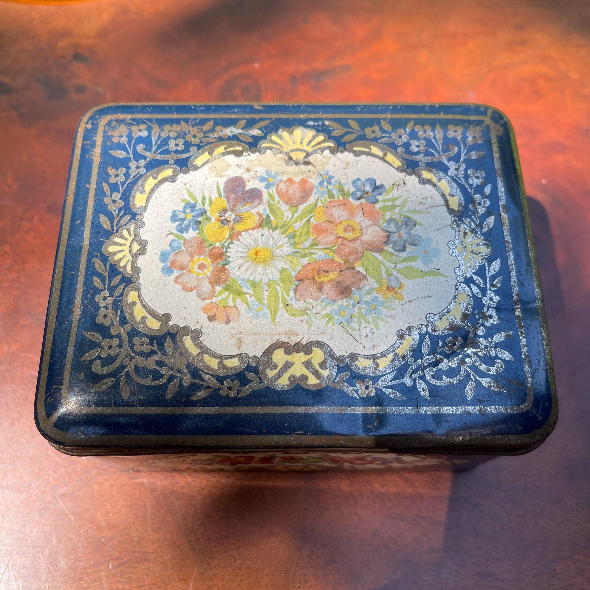 Vintage blikje met bloemen - The Collectionist