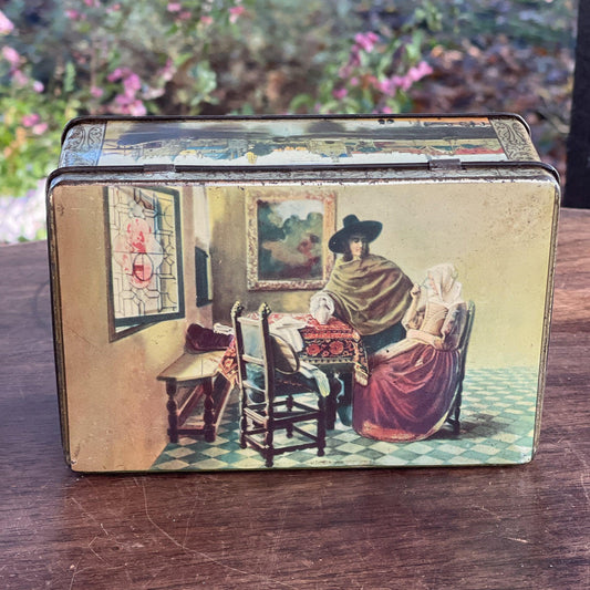Vintage blikje met Hollandse taferelen van het merk HUS - The Collectionist