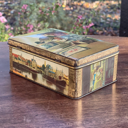 Vintage blikje met Hollandse taferelen van het merk HUS - The Collectionist