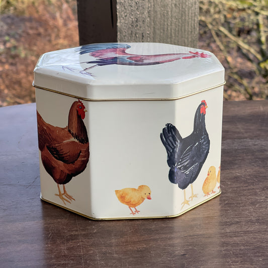 Bewaarblik met kippen en kuikens - Bamestra Curiosa