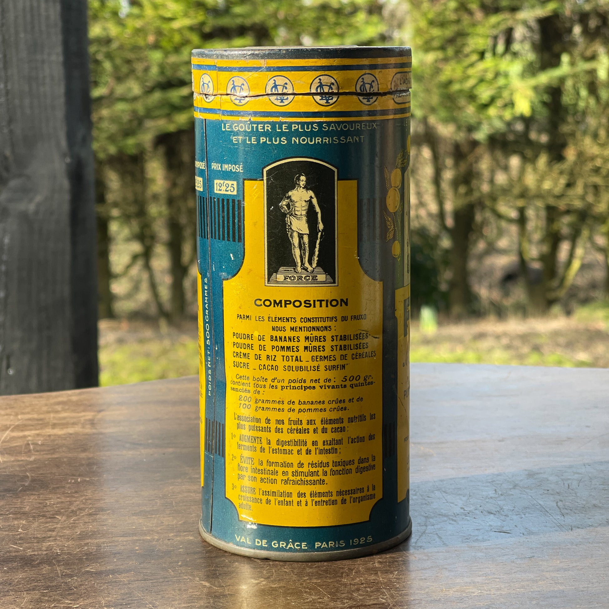 Antiek Fruxo Blik - Bamestra Curiosa