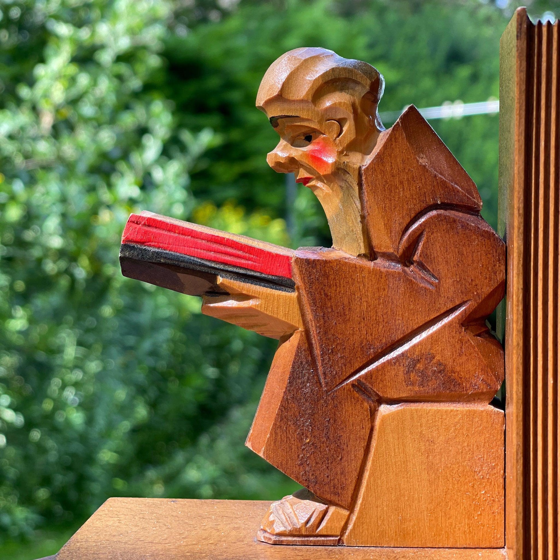 Vintage boekensteunen met monniken - Bamestra Curiosa