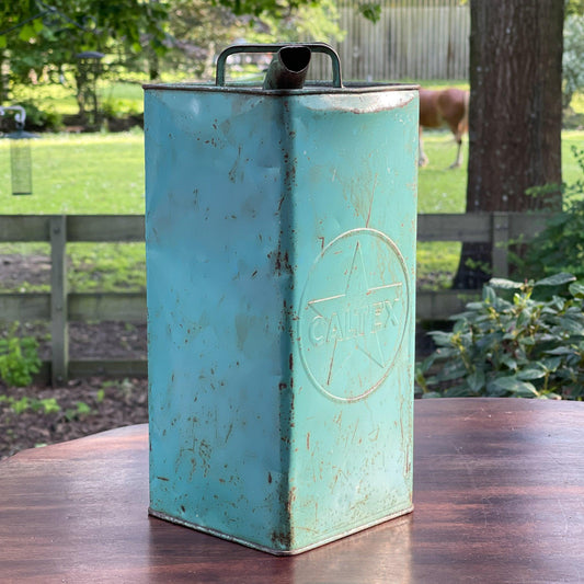 Vintage Caltex petroleum kan - Bamestra Curiosa