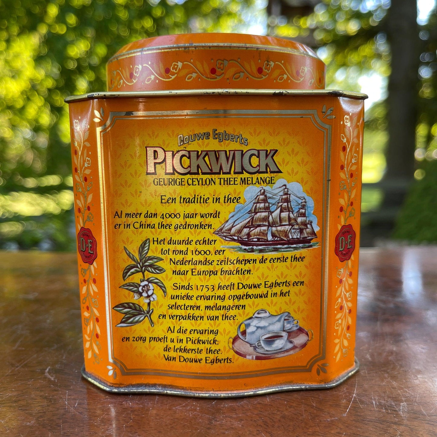 Vintage Ceylon thee blik van Pickwick - Bamestra Curiosa