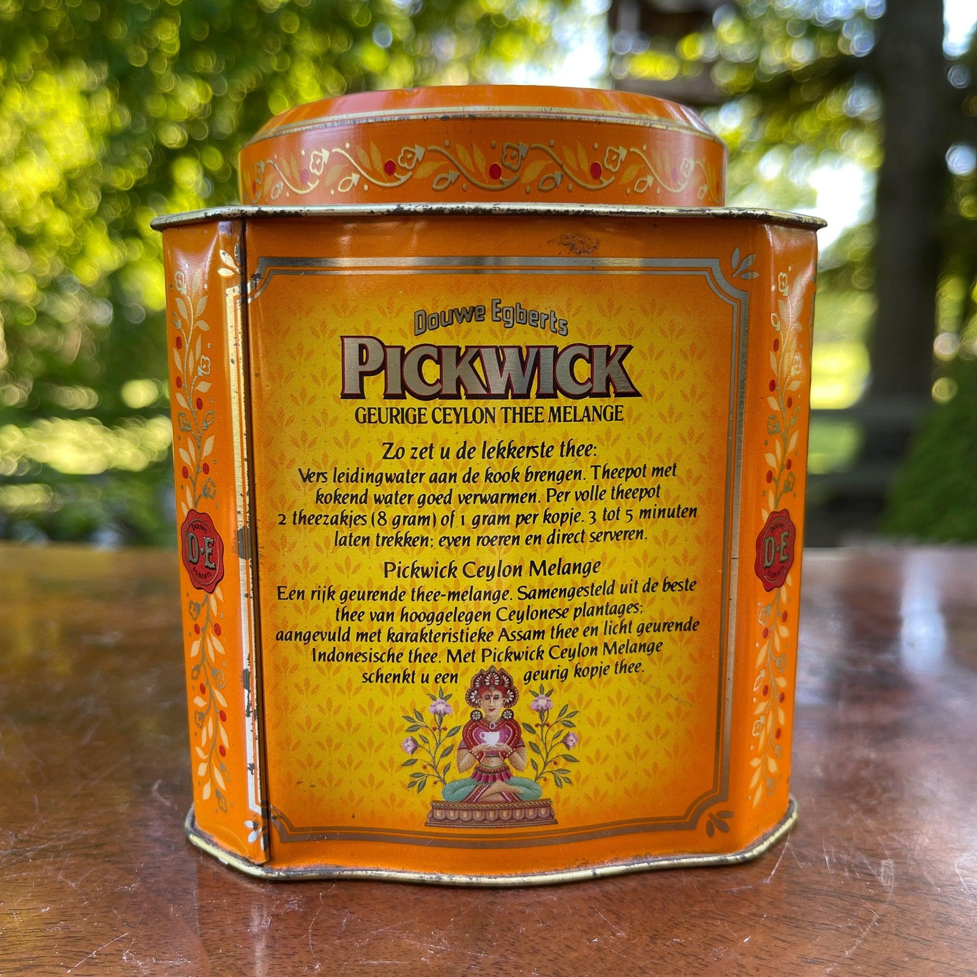 Vintage Ceylon thee blik van Pickwick - Bamestra Curiosa