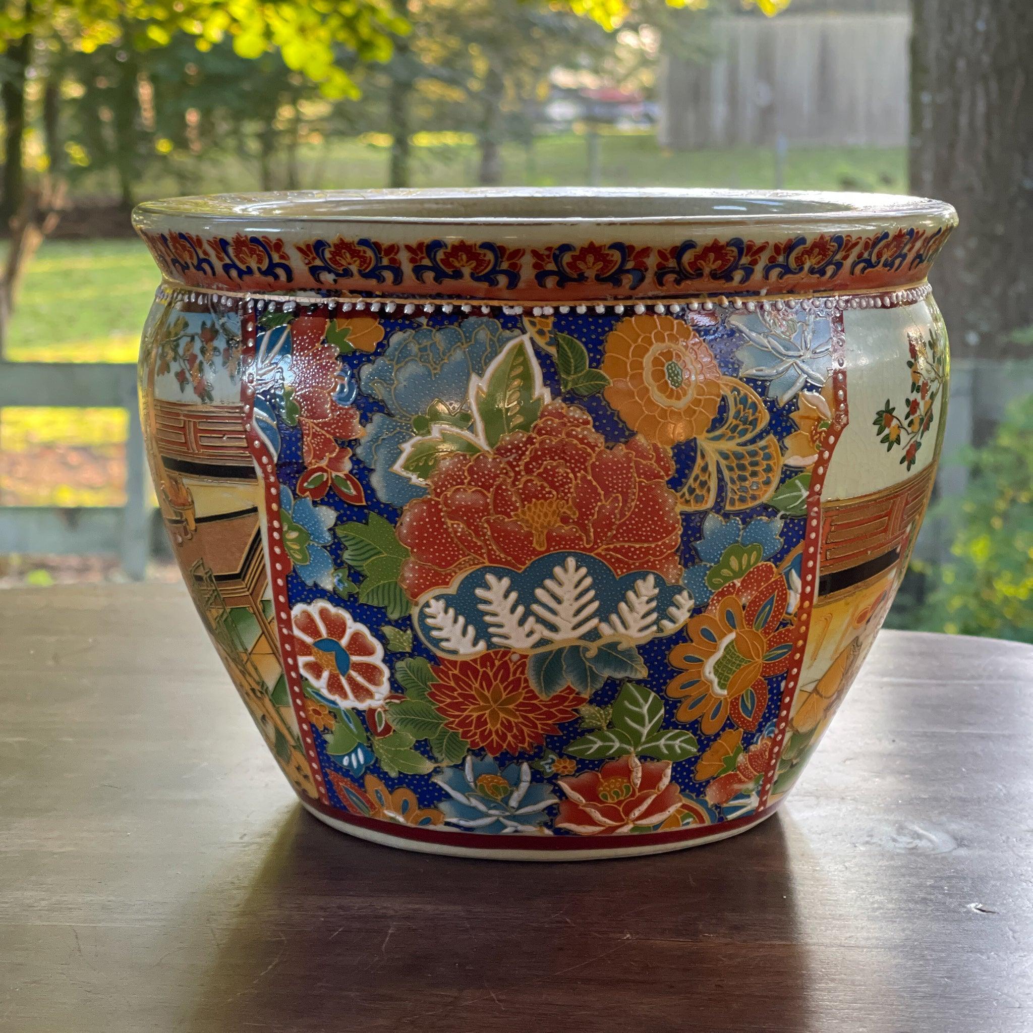 Vintage Chinese bloempot gemerkt Zhongguo Zhi Zao - The Collectionist