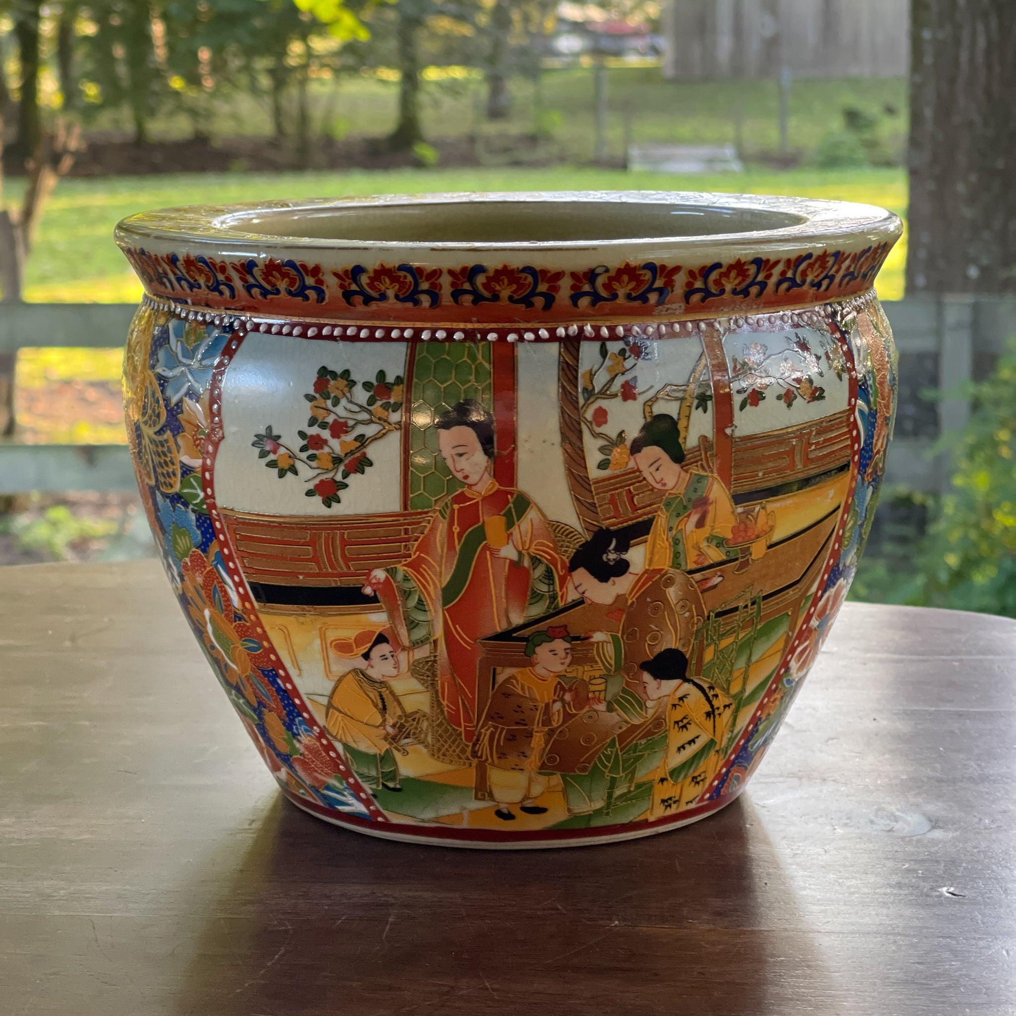 Vintage Chinese bloempot gemerkt Zhongguo Zhi Zao - The Collectionist