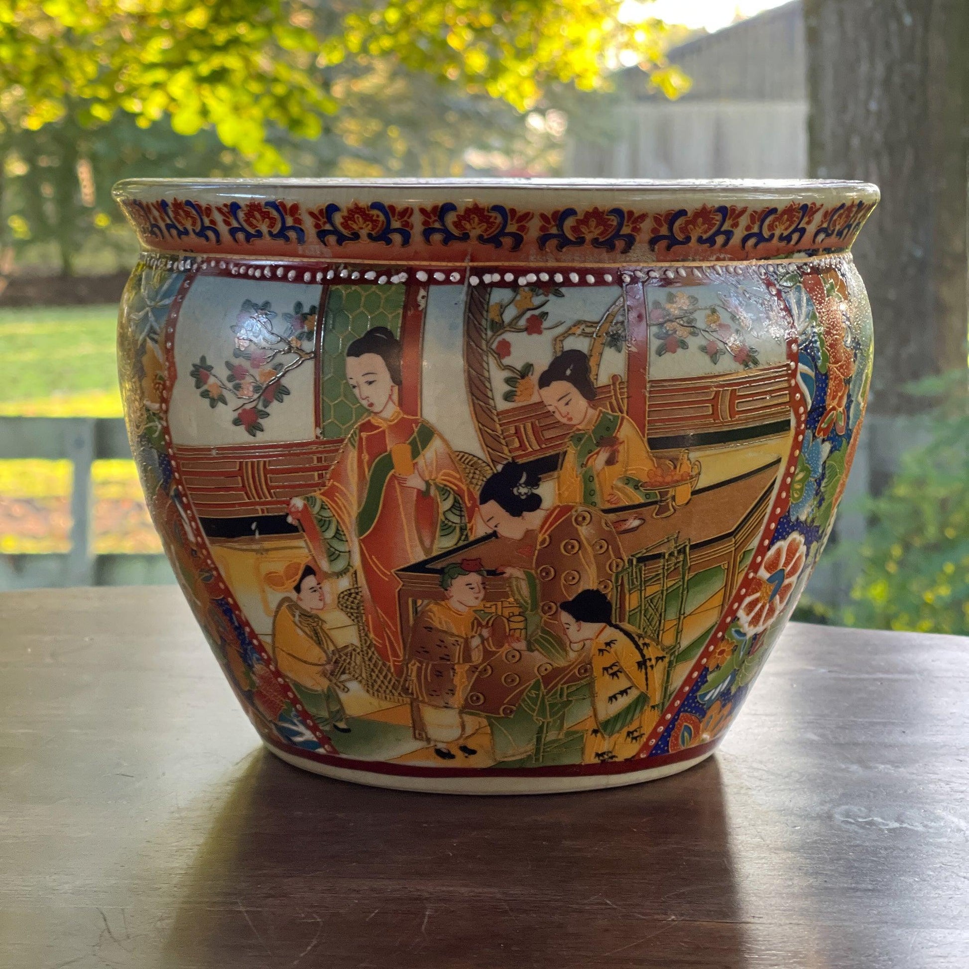 Vintage Chinese bloempot gemerkt Zhongguo Zhi Zao - Bamestra Curiosa