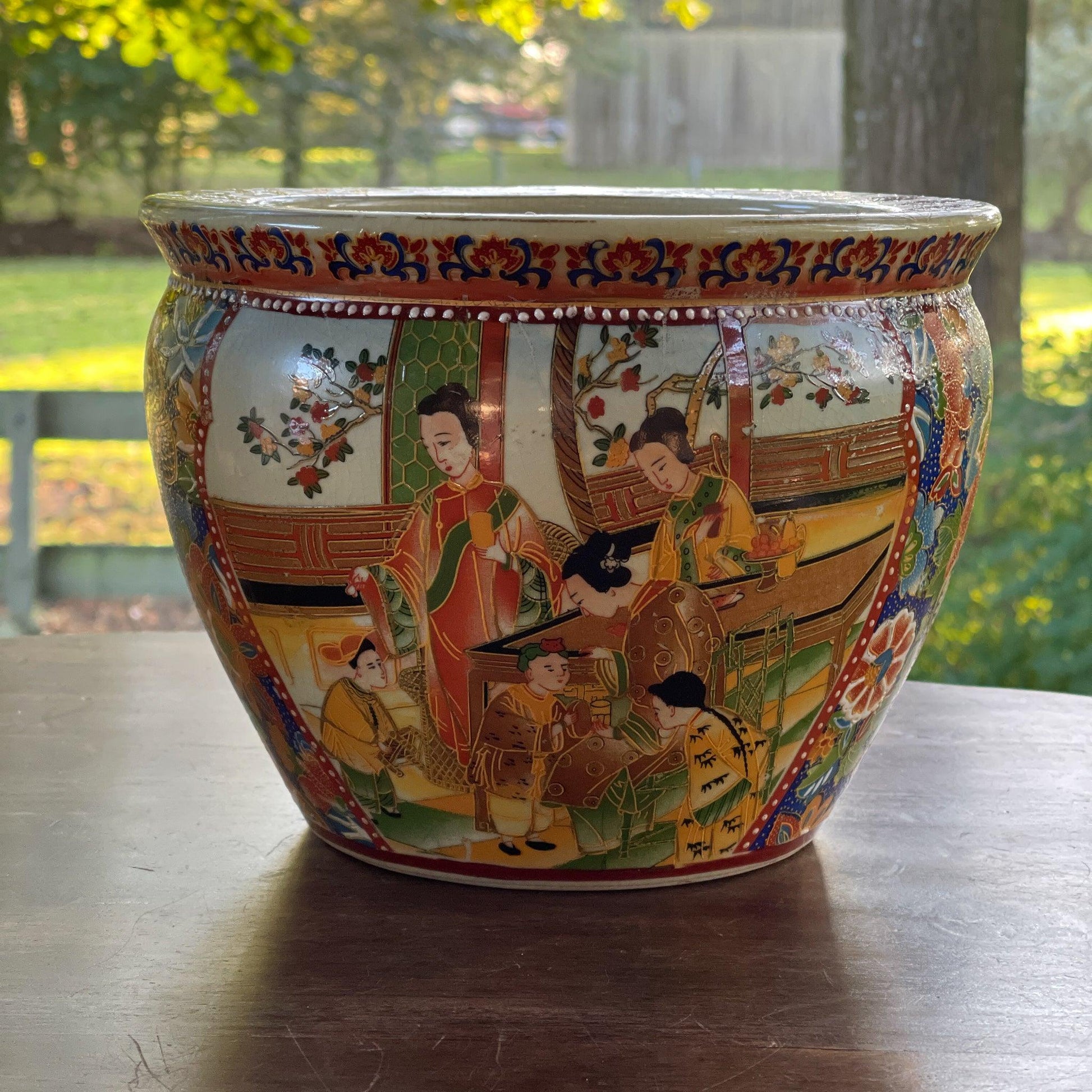 Vintage Chinese bloempot gemerkt Zhongguo Zhi Zao - Bamestra Curiosa