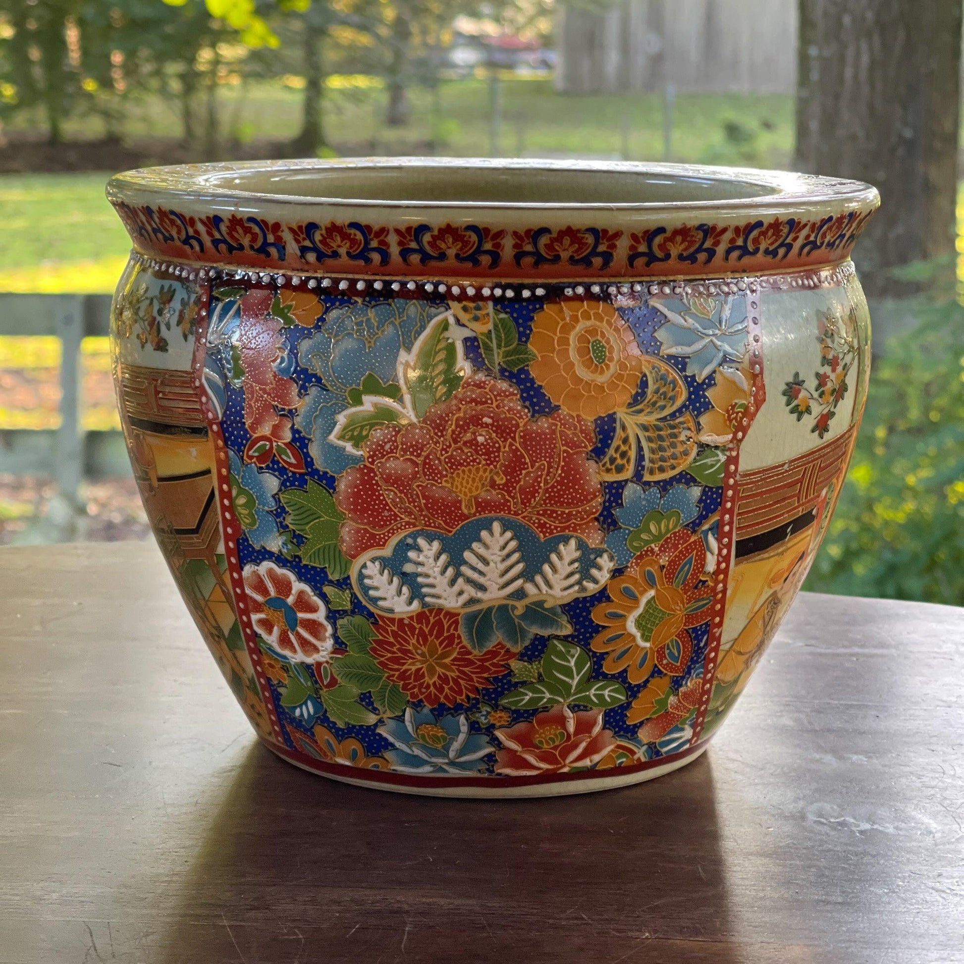Vintage Chinese bloempot gemerkt Zhongguo Zhi Zao - Bamestra Curiosa