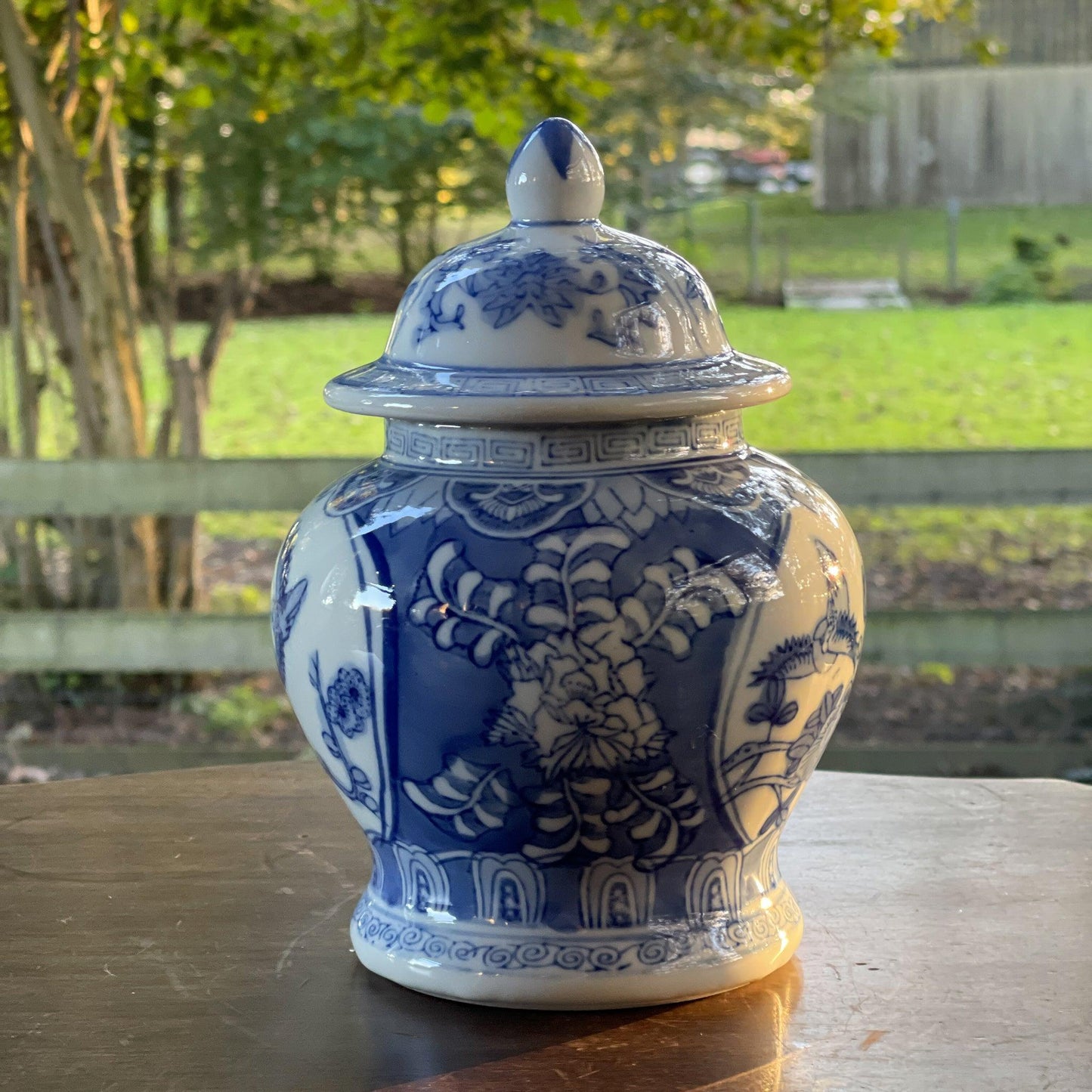 Vintage Chinese dekselpot - Bamestra Curiosa