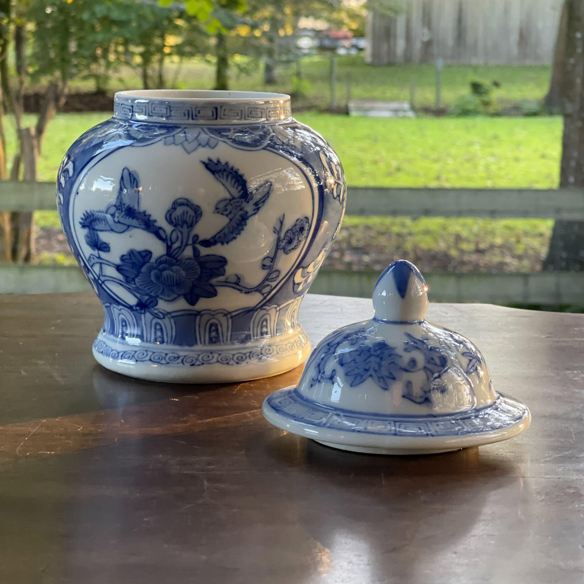 Vintage Chinese dekselpot - Bamestra Curiosa