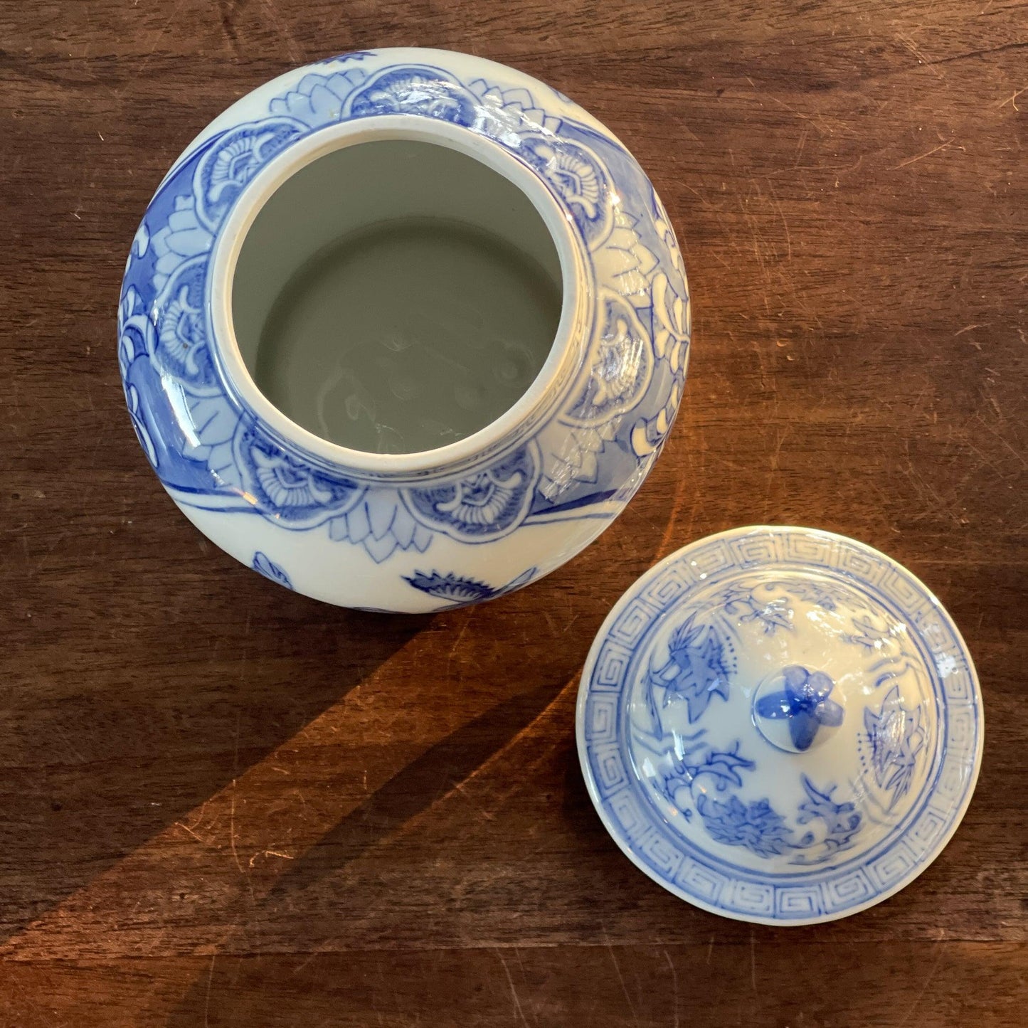 Vintage Chinese dekselpot - Bamestra Curiosa