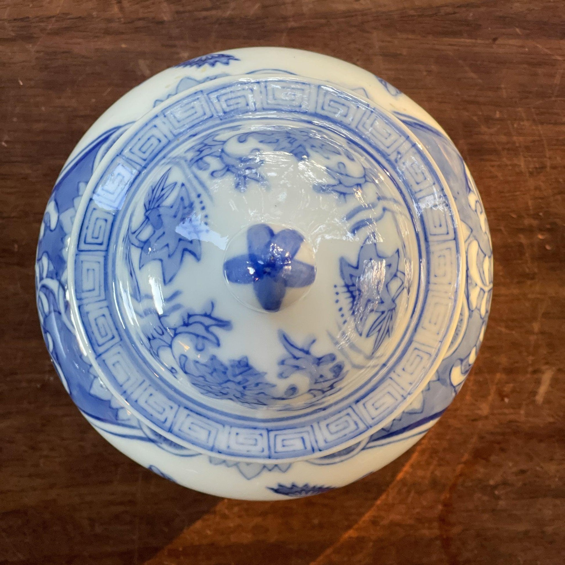 Vintage Chinese dekselpot - Bamestra Curiosa