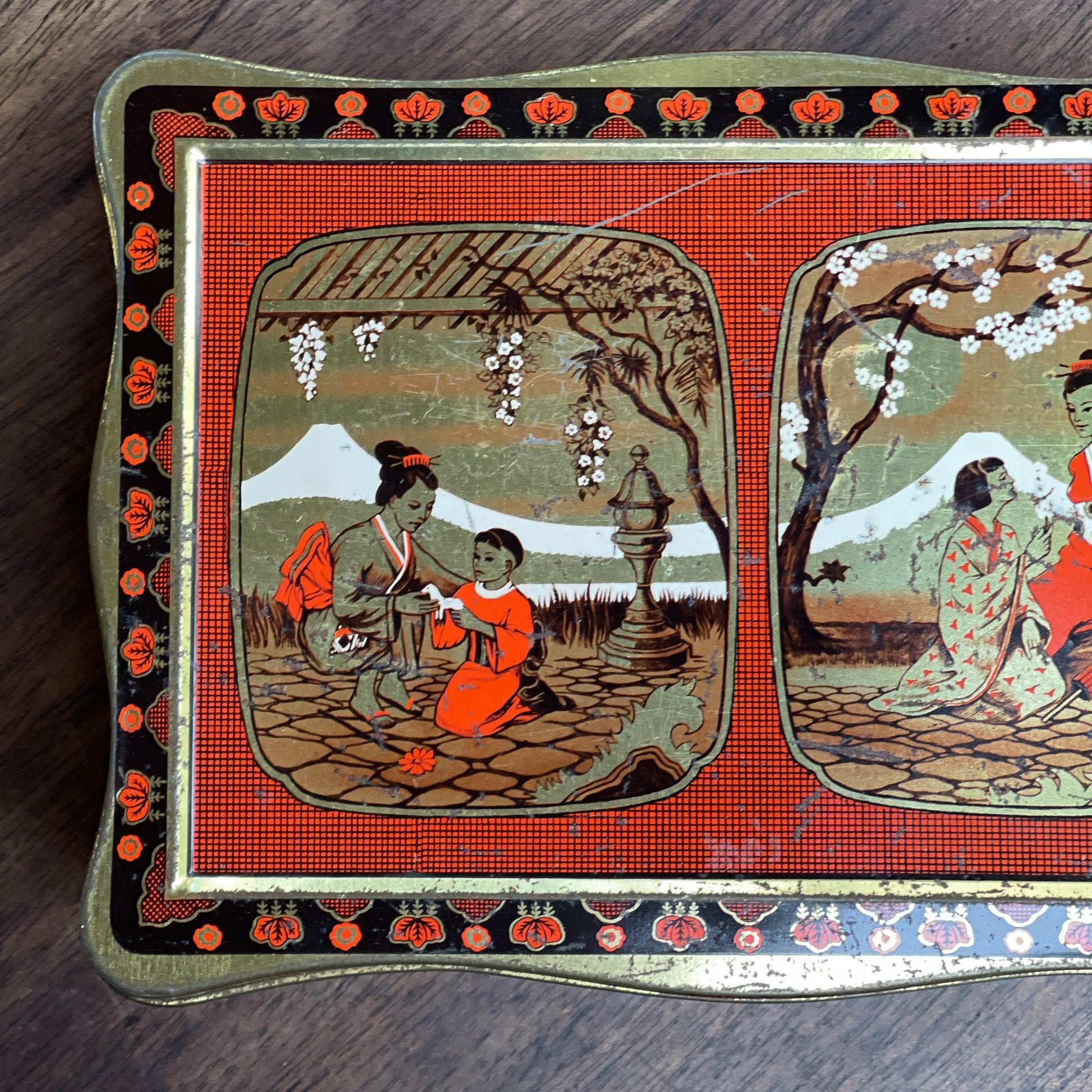 Vintage Chinese thee blik - The Collectionist