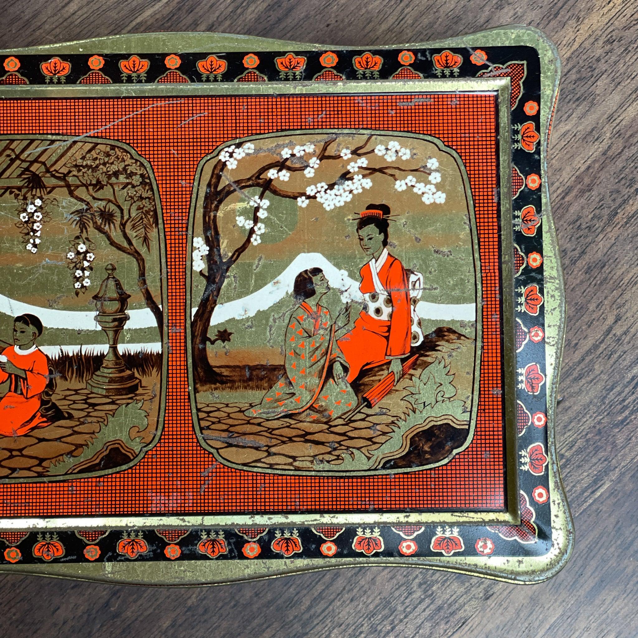 Vintage Chinese thee blik - The Collectionist