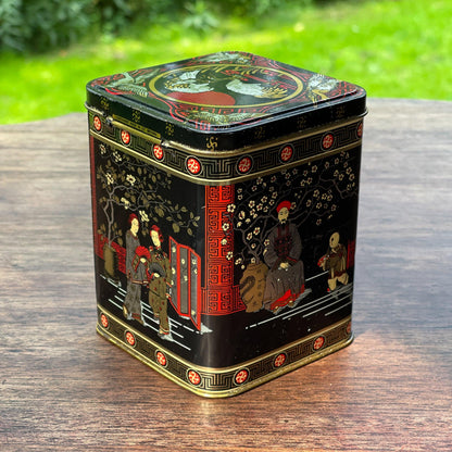 Vintage Chinese thee blik - Bamestra Curiosa