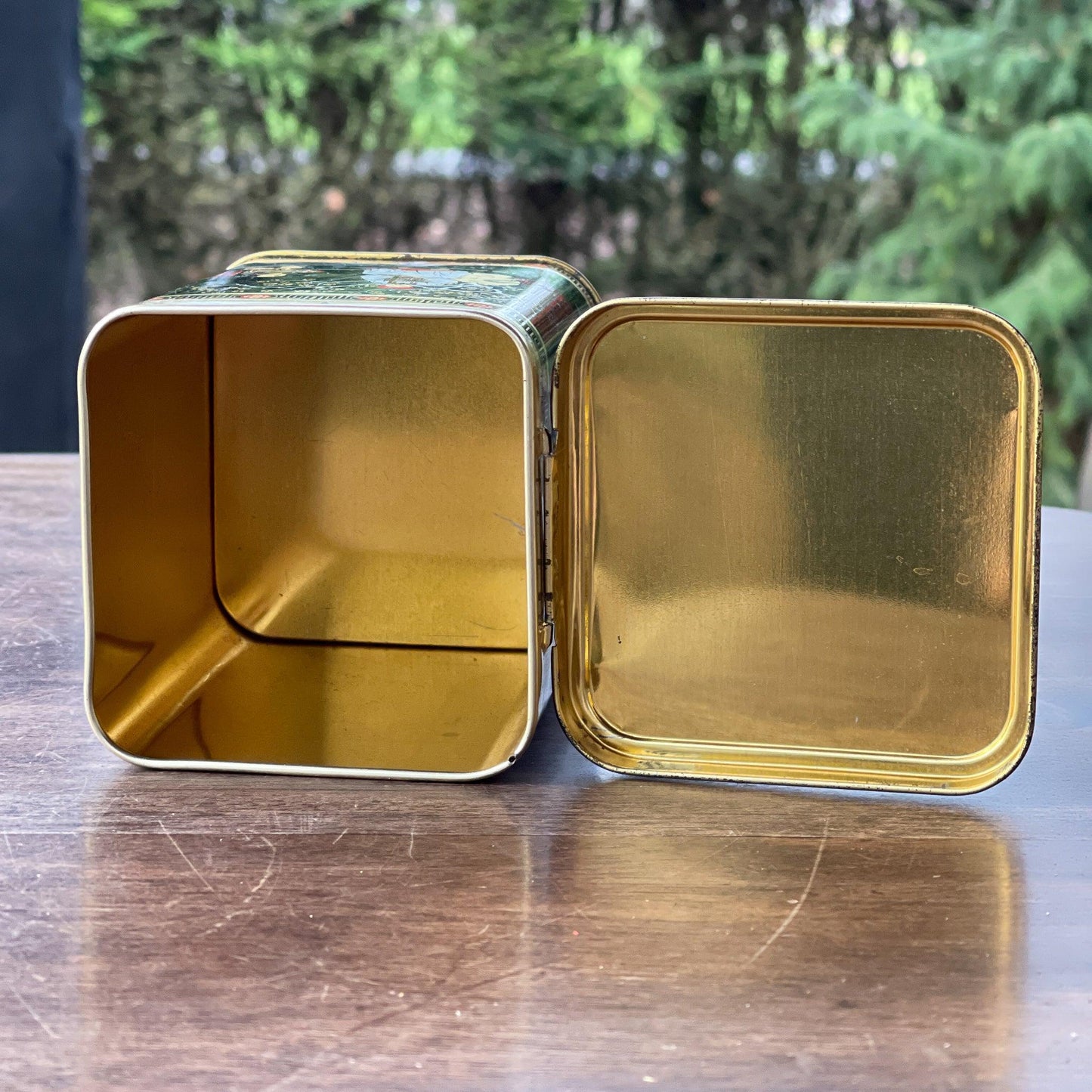 Vintage Chinese thee blik - Bamestra Curiosa